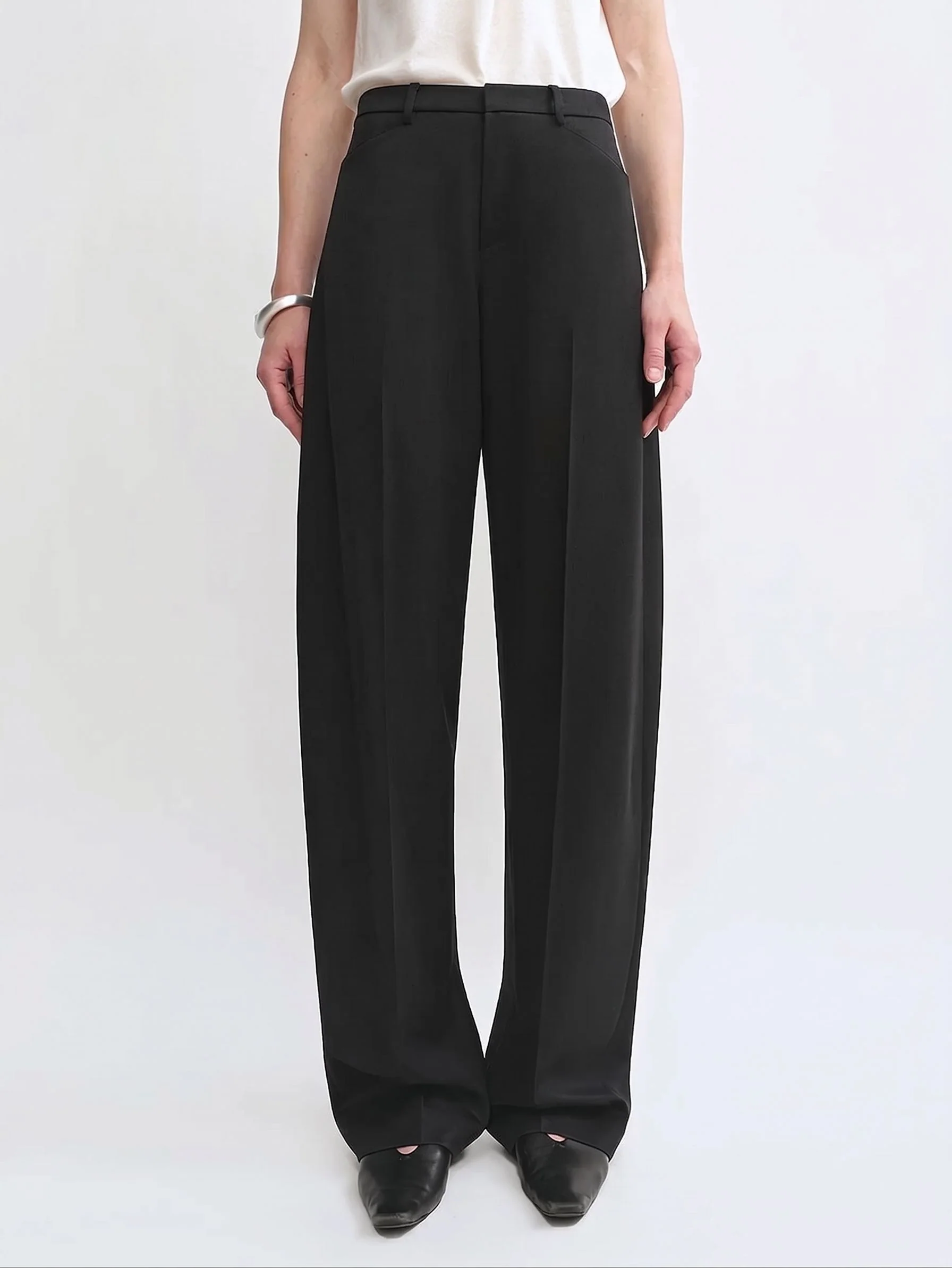 Pleated Wool Trousers - Image 4