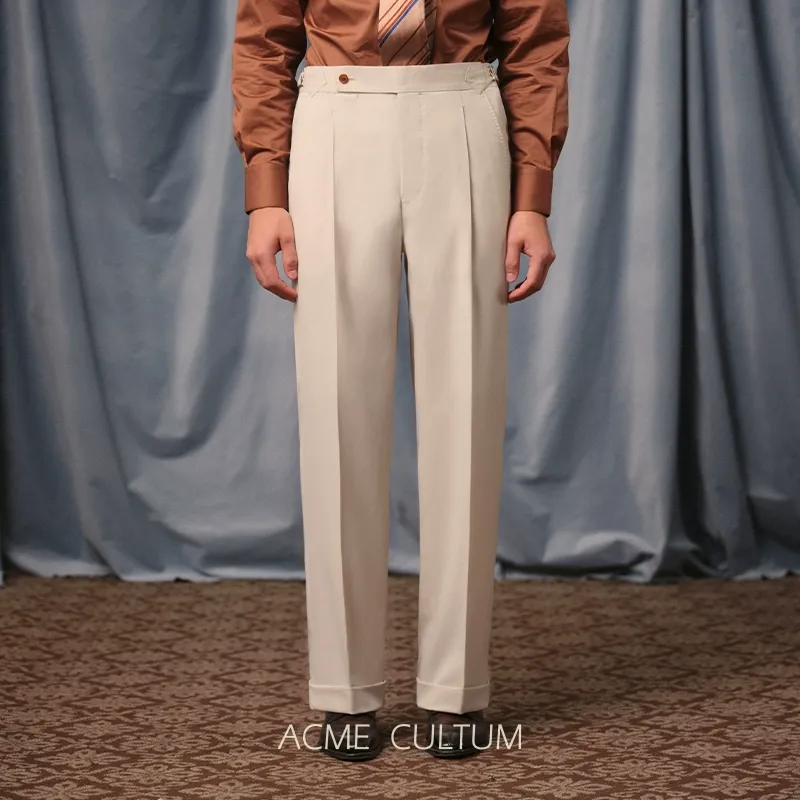 Pleated Wool Trousers - Image 7