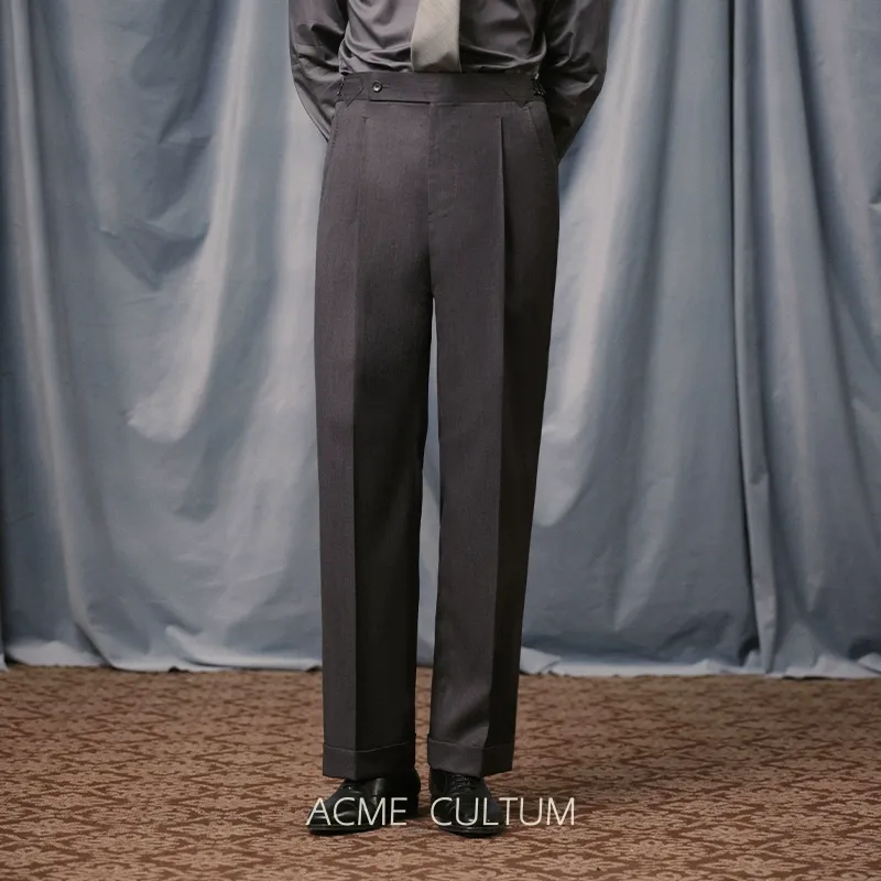 Pleated Wool Trousers - Image 9