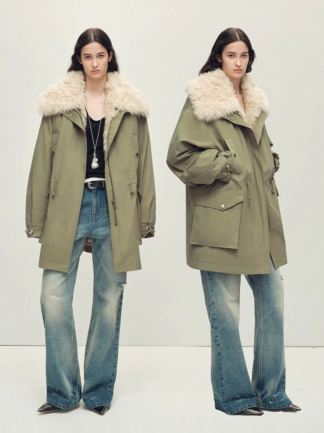 Plush Collar Parka - Image 2