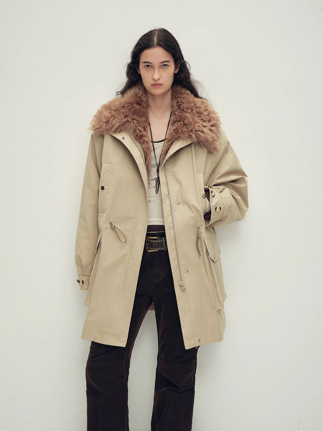 Plush Collar Parka - Image 4