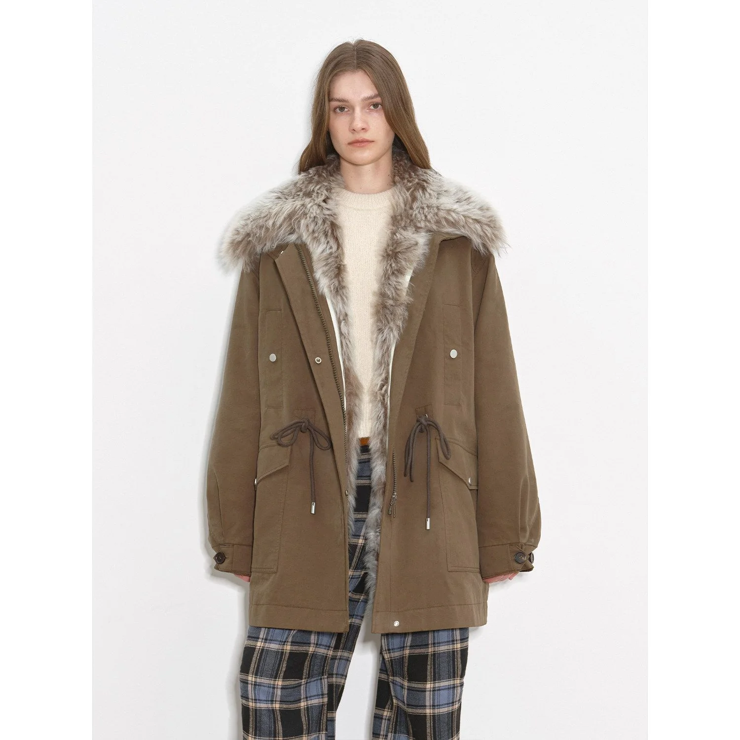 Plush Collar Parka - Image 6