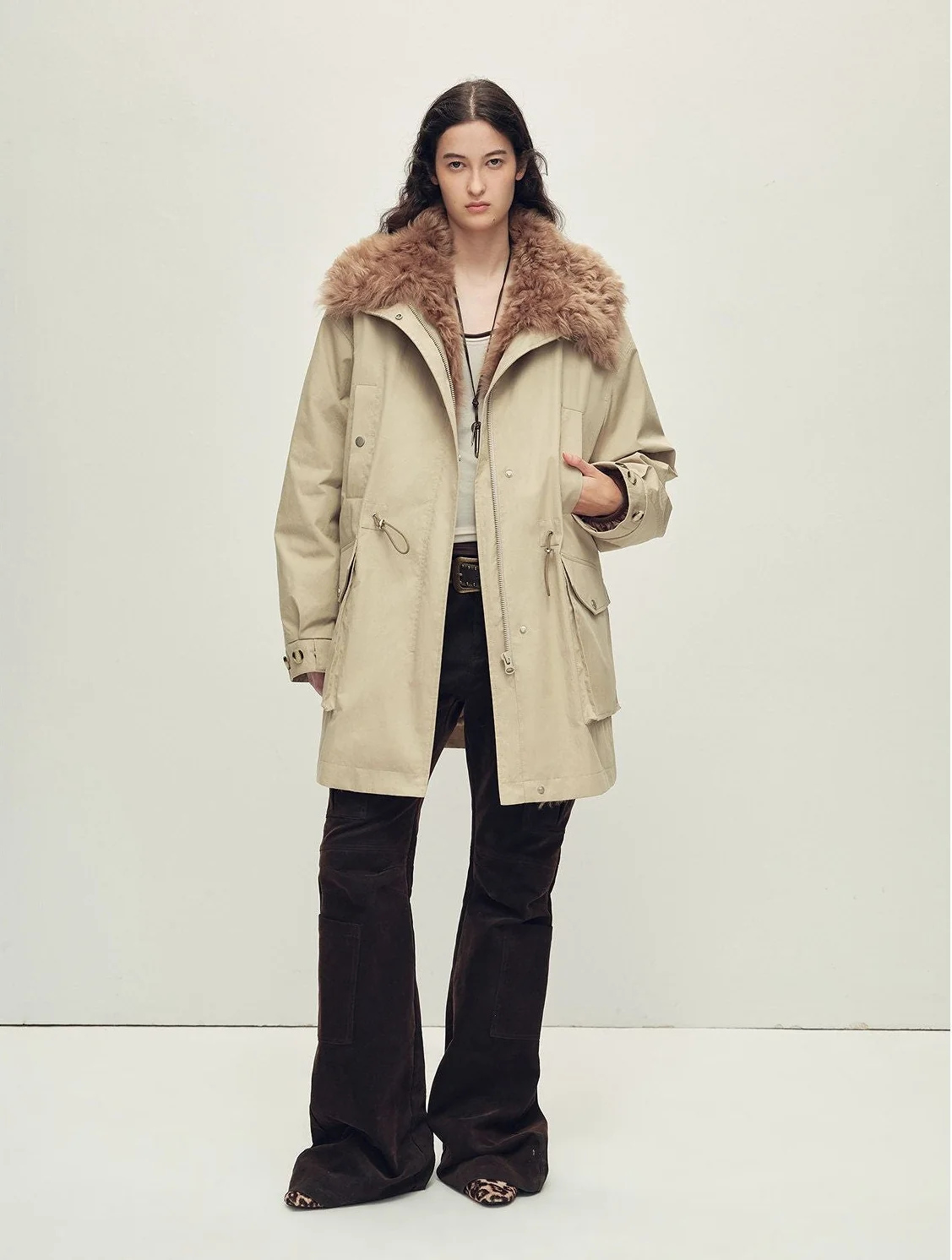 Plush Collar Parka - Image 8