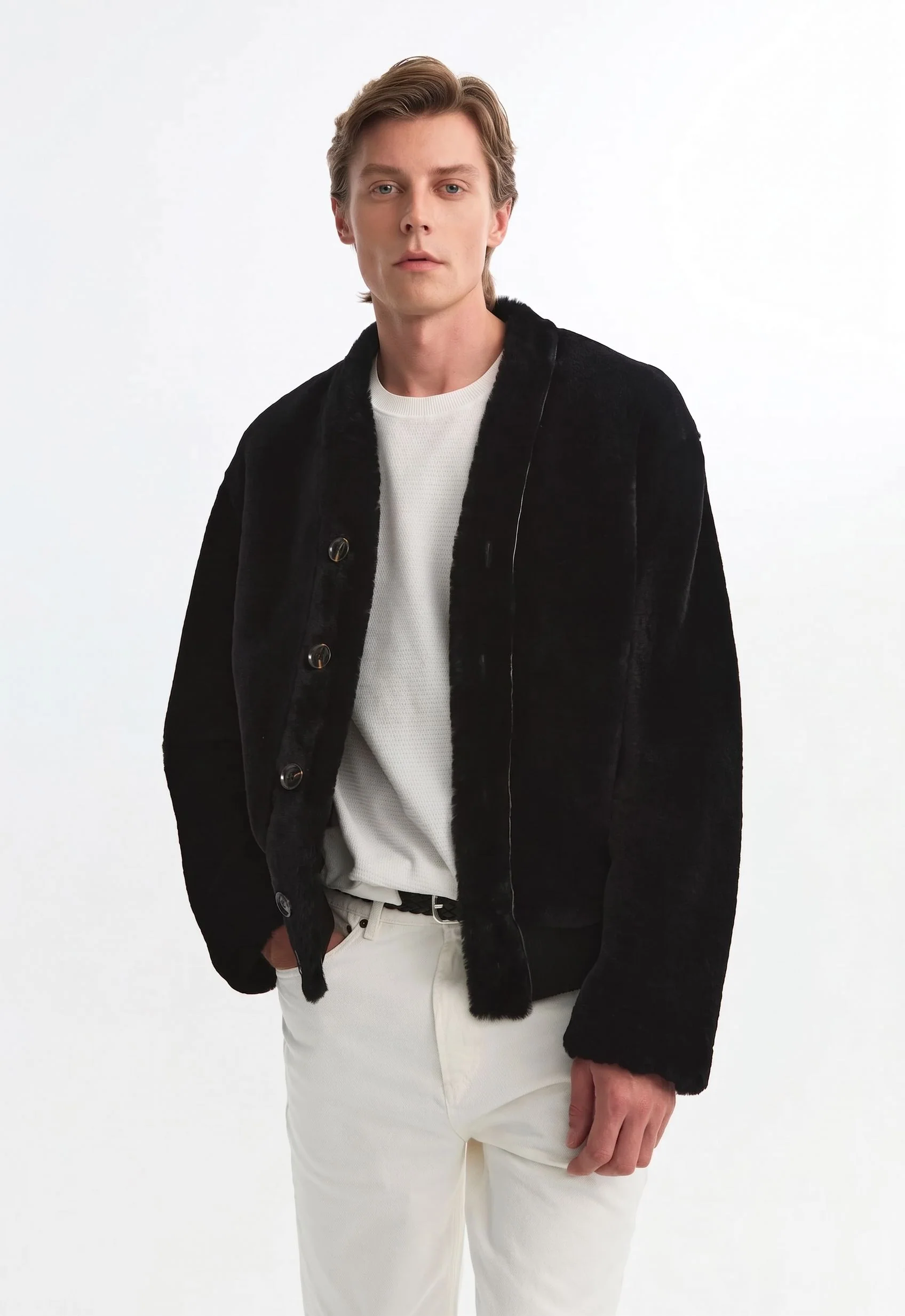 Plush Shawl Jacket