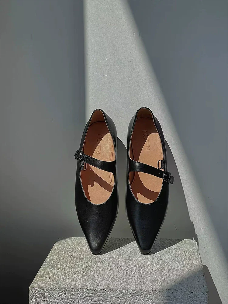 Pointed-Toe Leather Mary Janes - Image 4