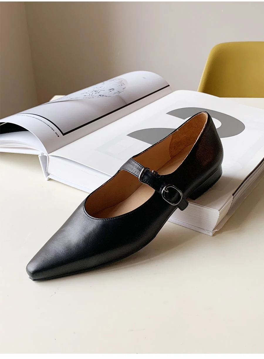 Pointed-Toe Leather Mary Janes - Image 5