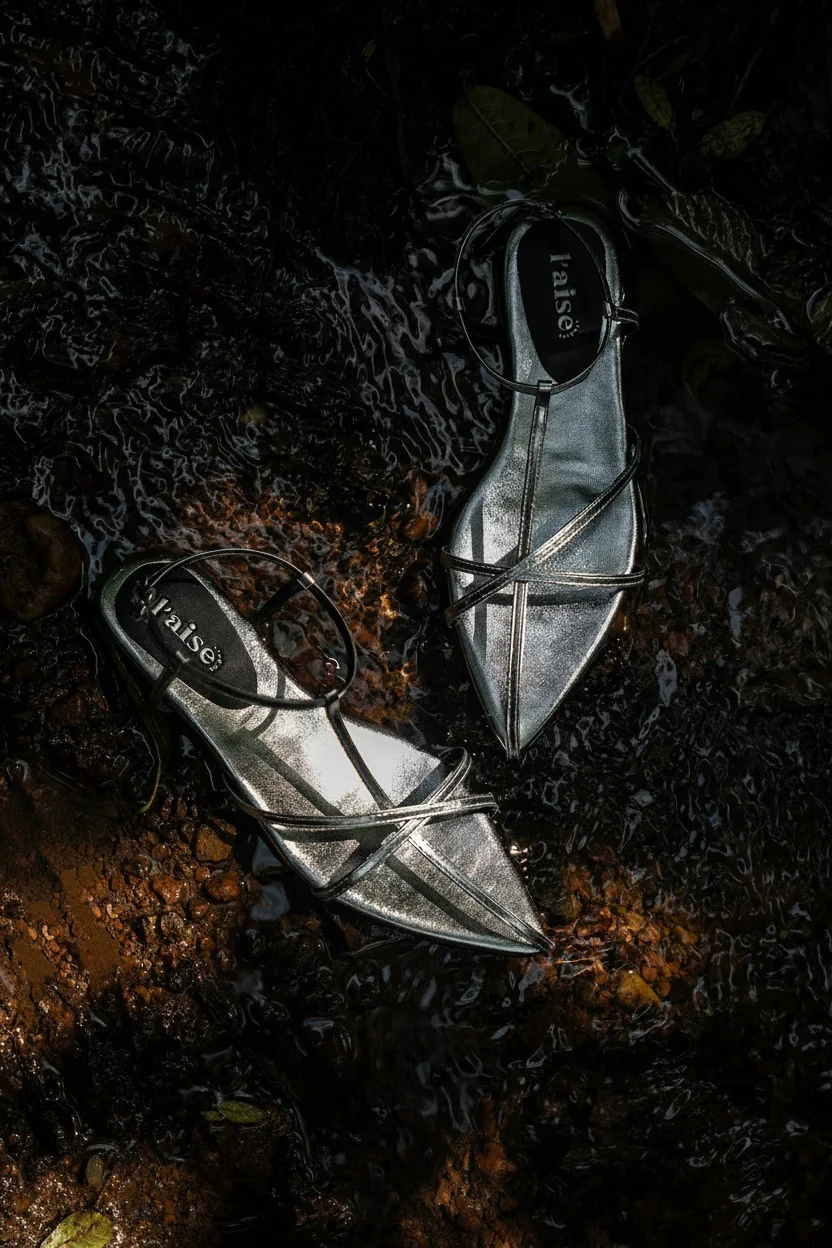 Pointed-Toe Strappy Leather Flats - Image 7