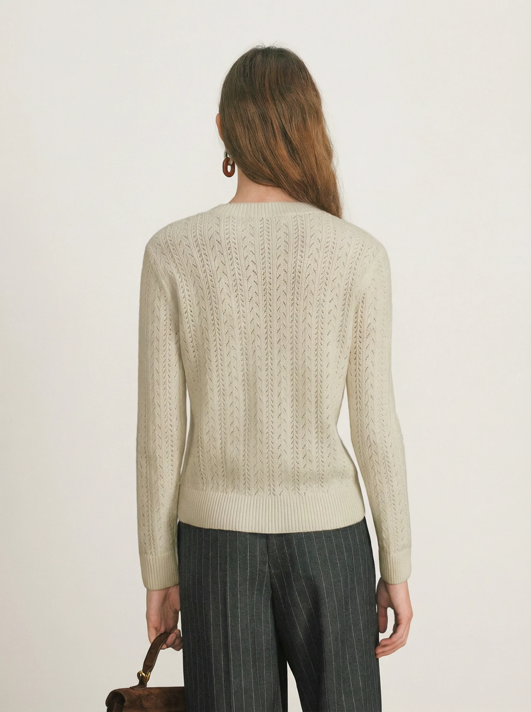 Pointelle Button Cardigan - Image 5
