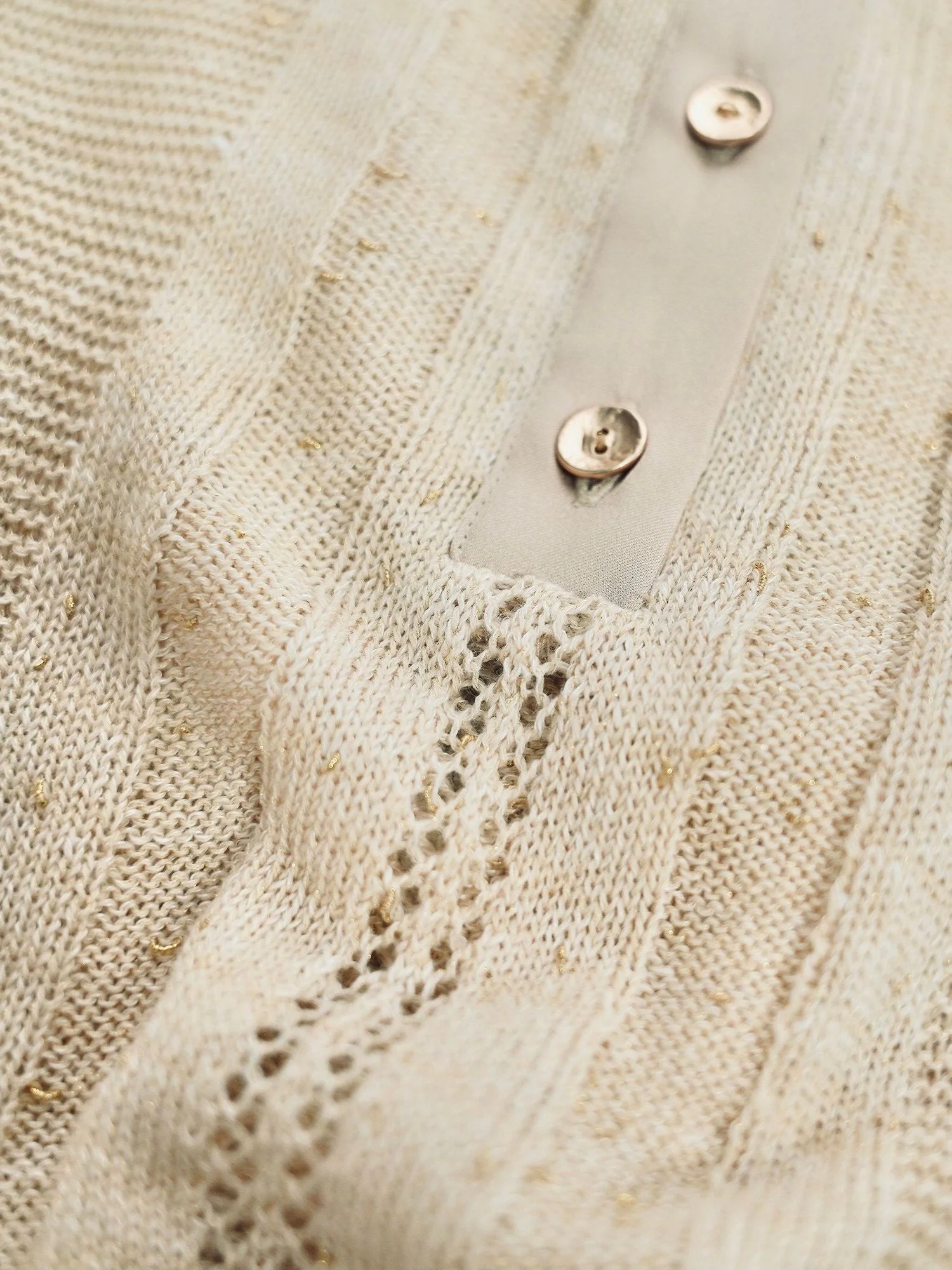 Pointelle Henley Sweater - Image 7