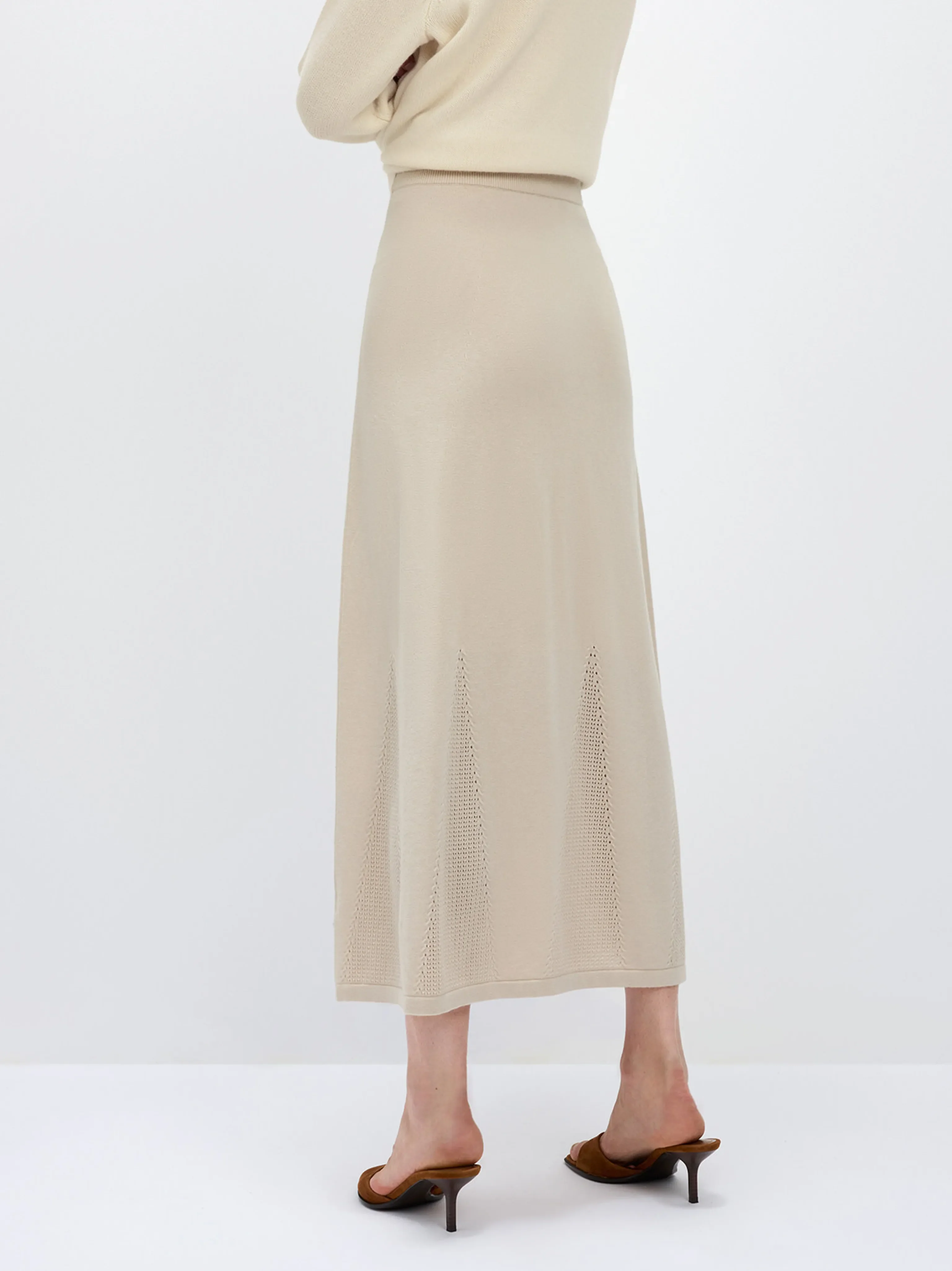 Pointelle Knit Midi Skirt - Image 5