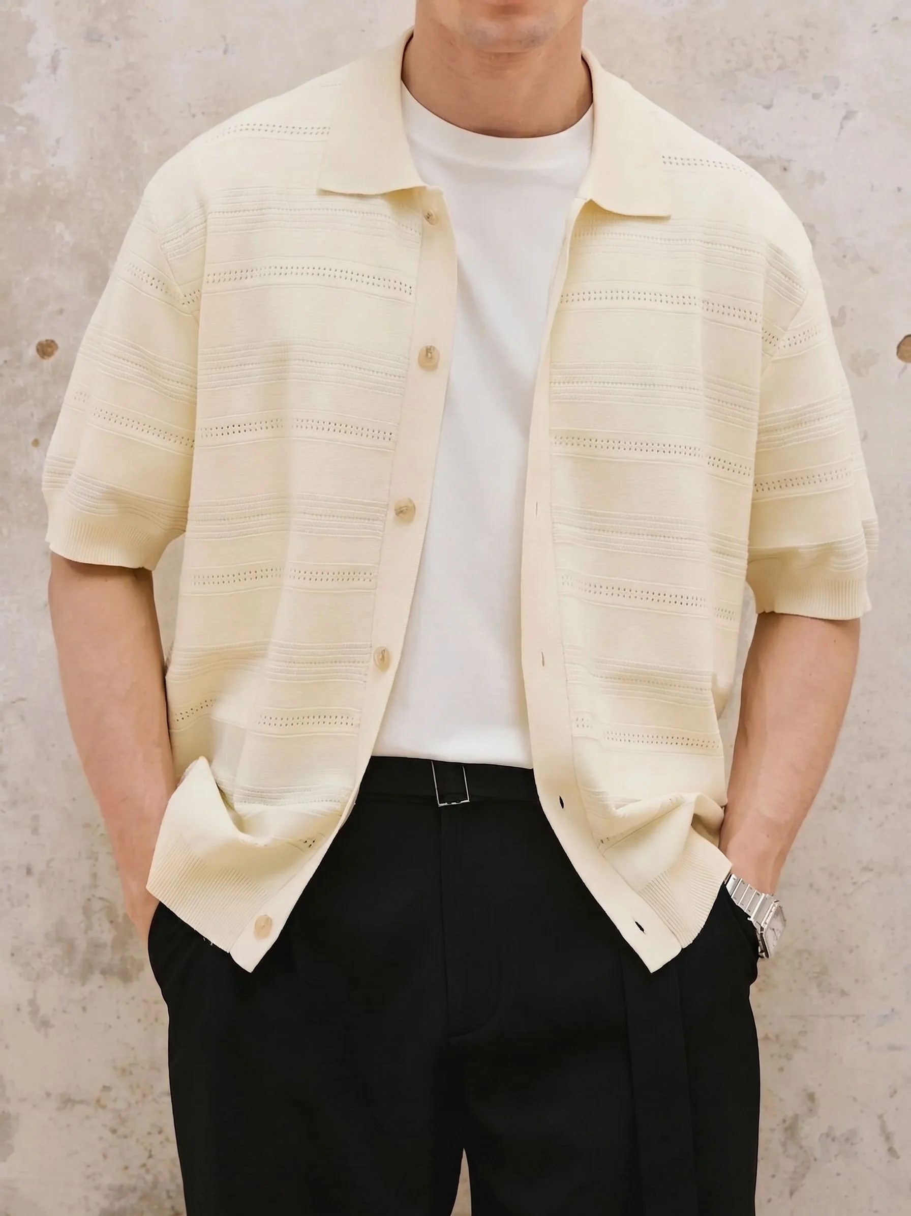 Pointelle Knit Shirt