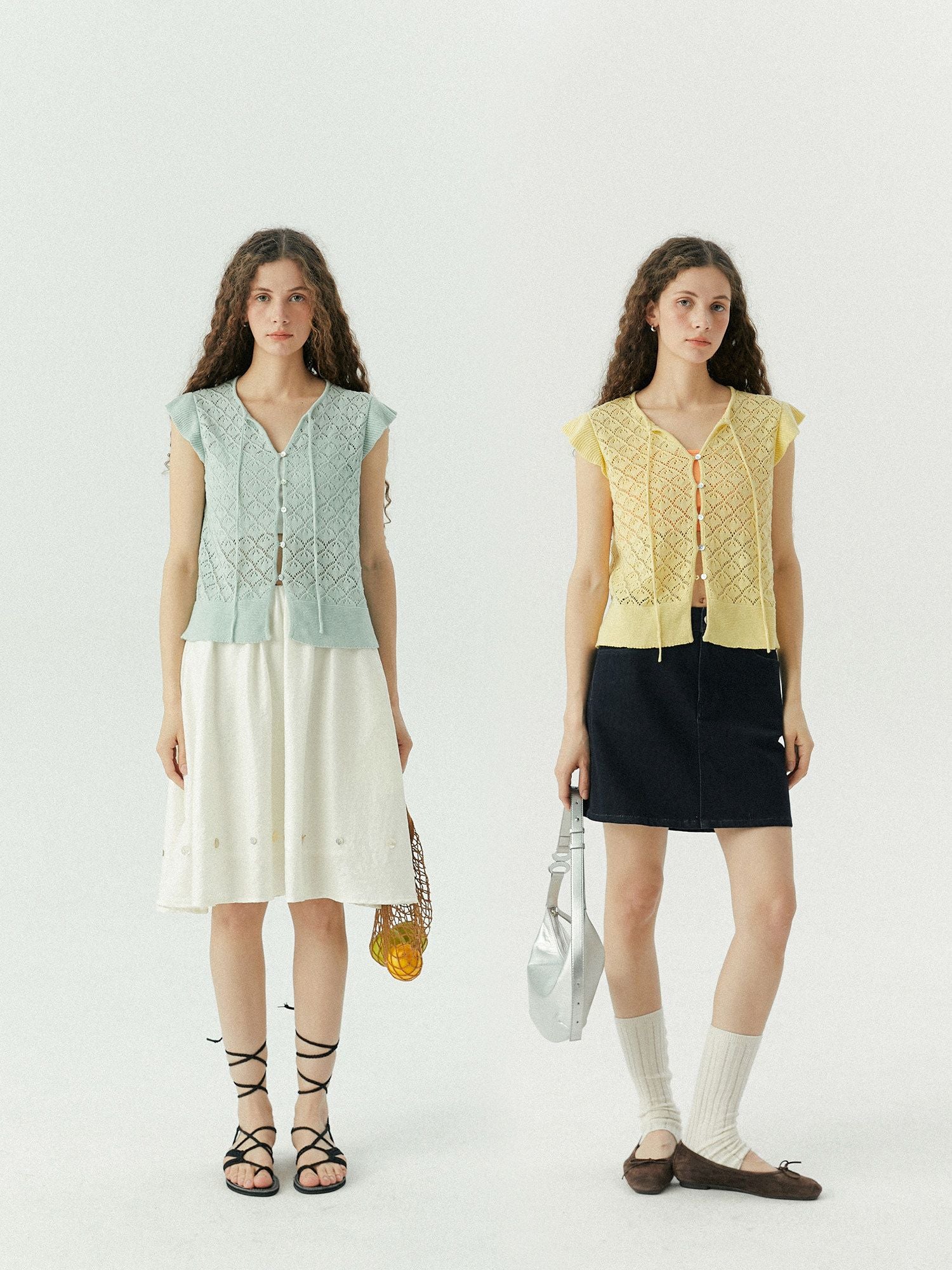 Pointelle Knit Vest - Image 2