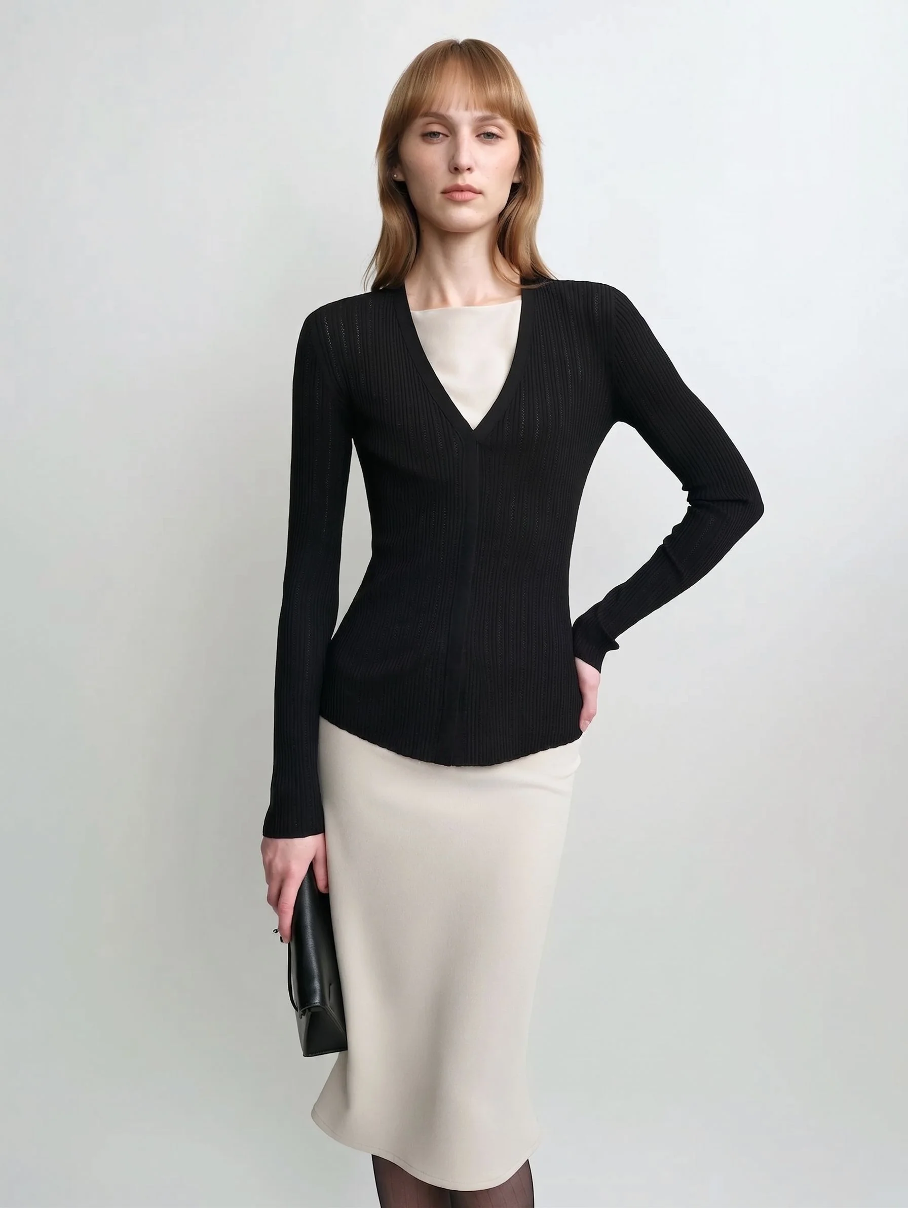 Pointelle Rib Cardigan - Image 5