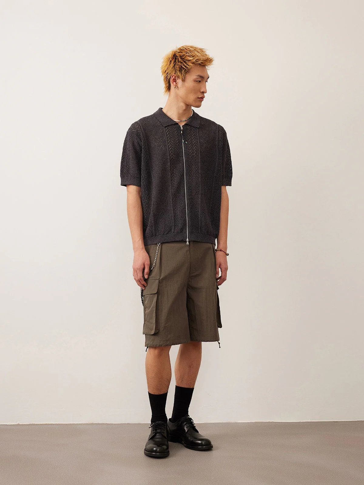Pointelle Zip Polo - Image 2