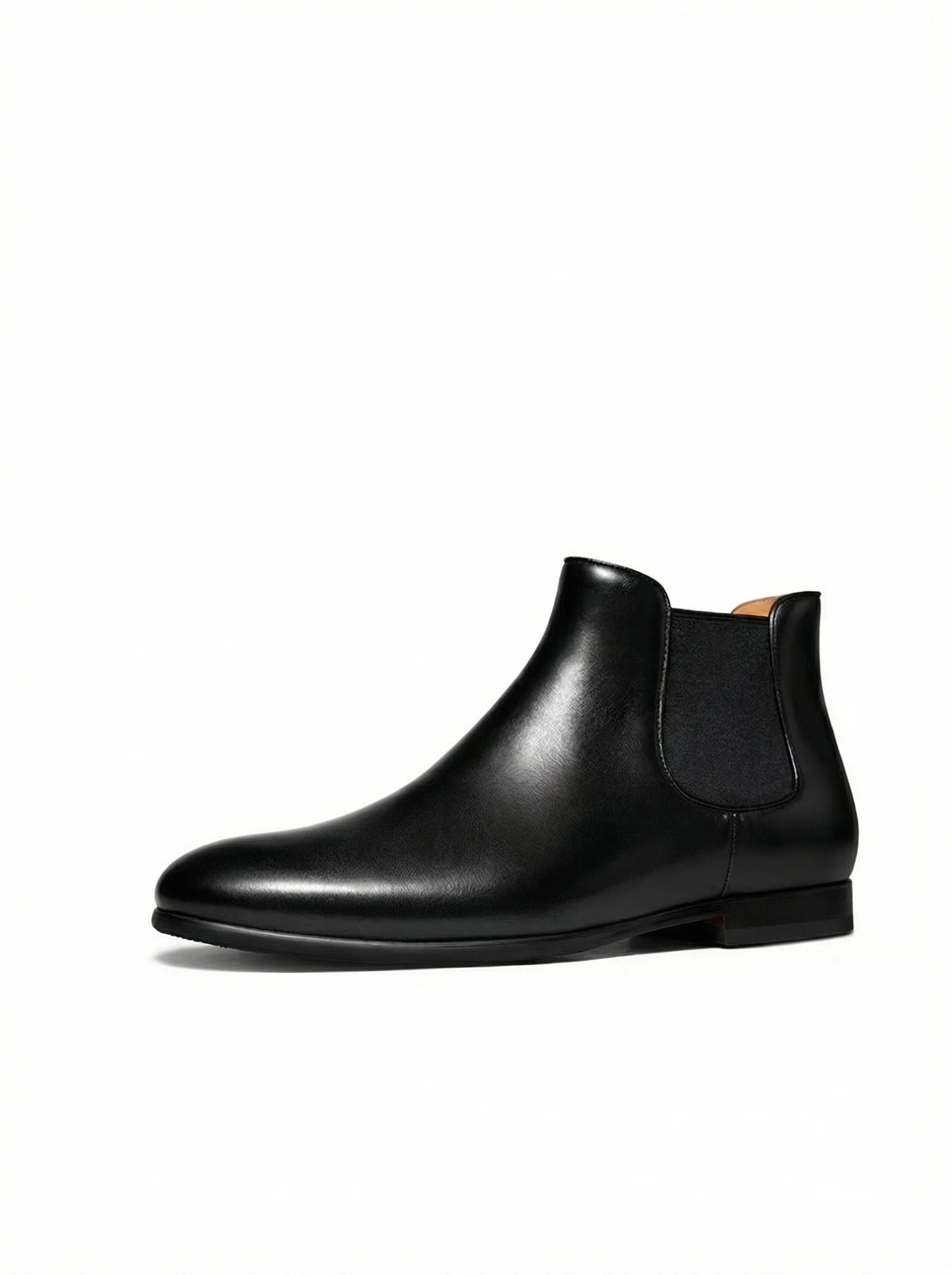 Polished Calf Leather Chelsea Boot