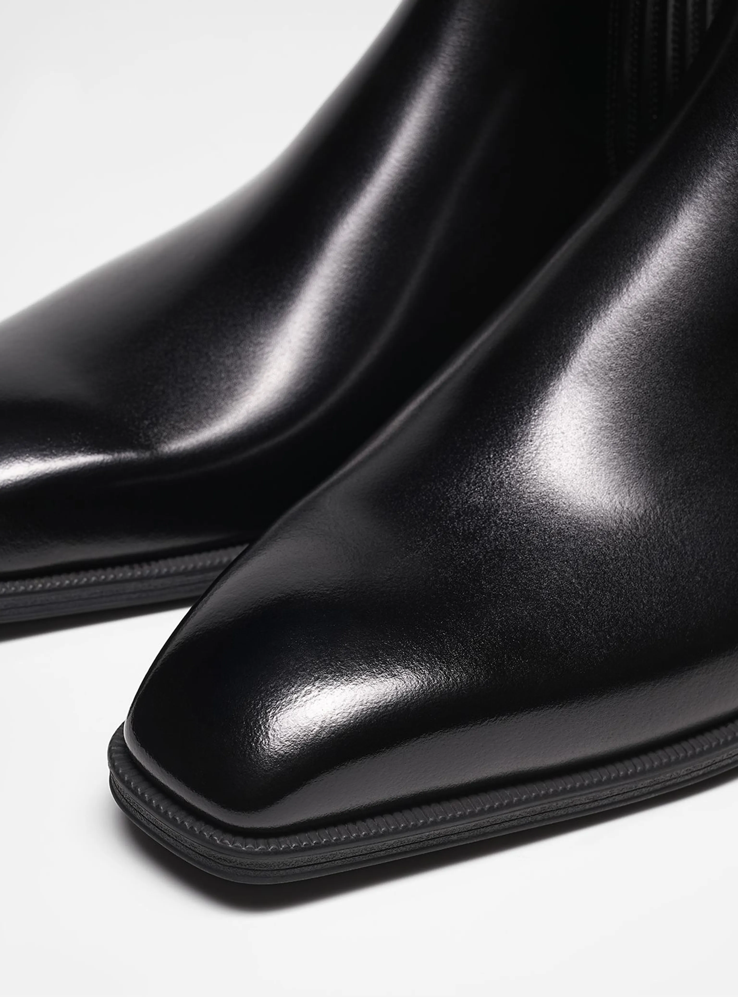 Polished Italian Calf Leather Chelsea Boots - Image 11