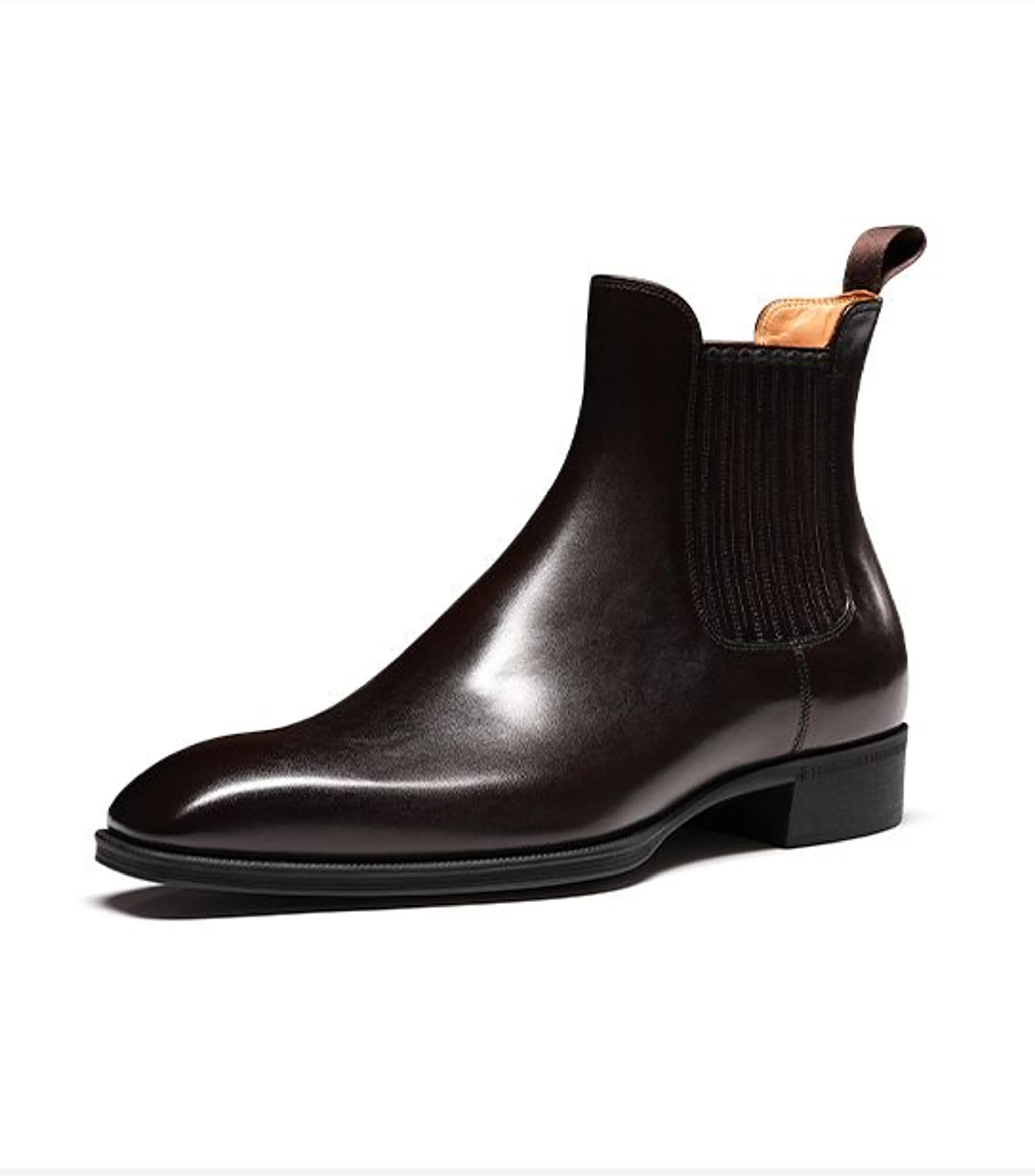 Polished Italian Calf Leather Chelsea Boots - Image 4