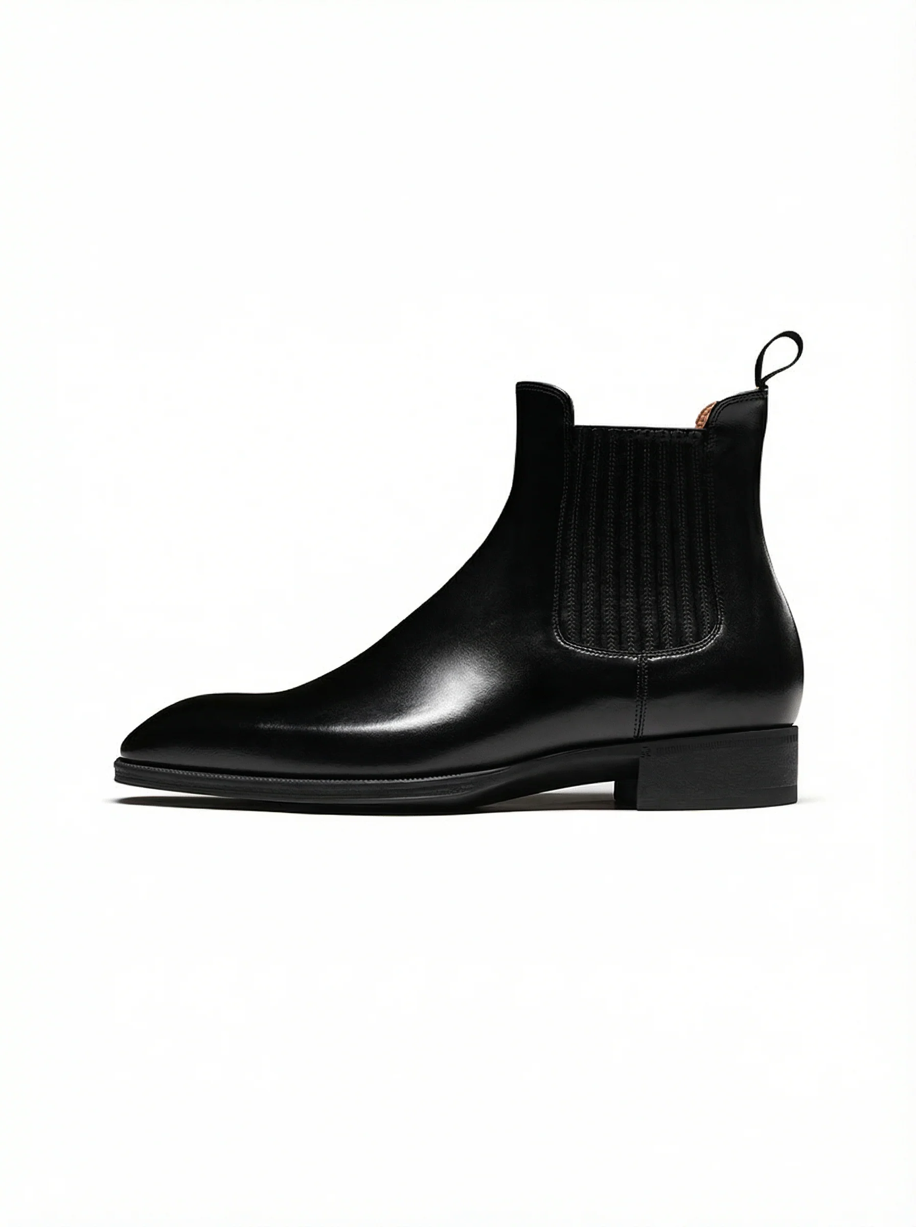 Polished Italian Calf Leather Chelsea Boots - Image 5