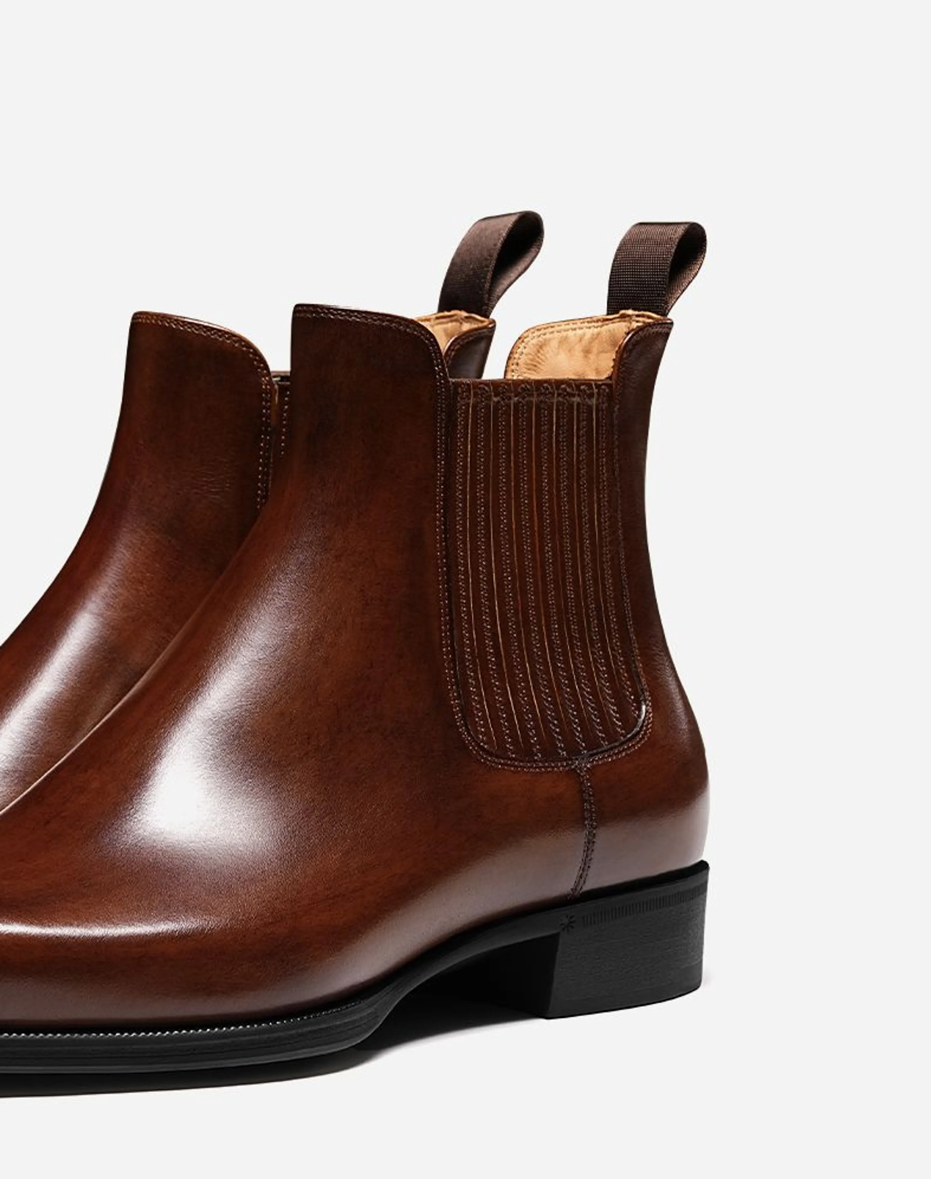 Polished Italian Calf Leather Chelsea Boots - Image 6