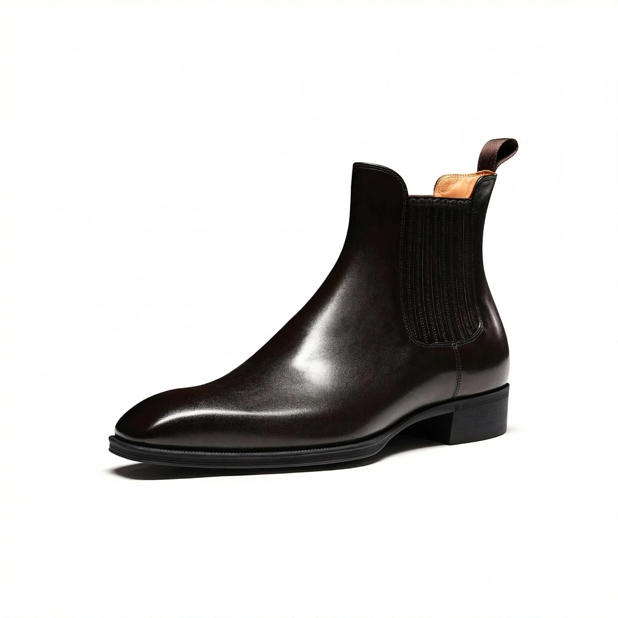 Polished Italian Calf Leather Chelsea Boots - Image 9