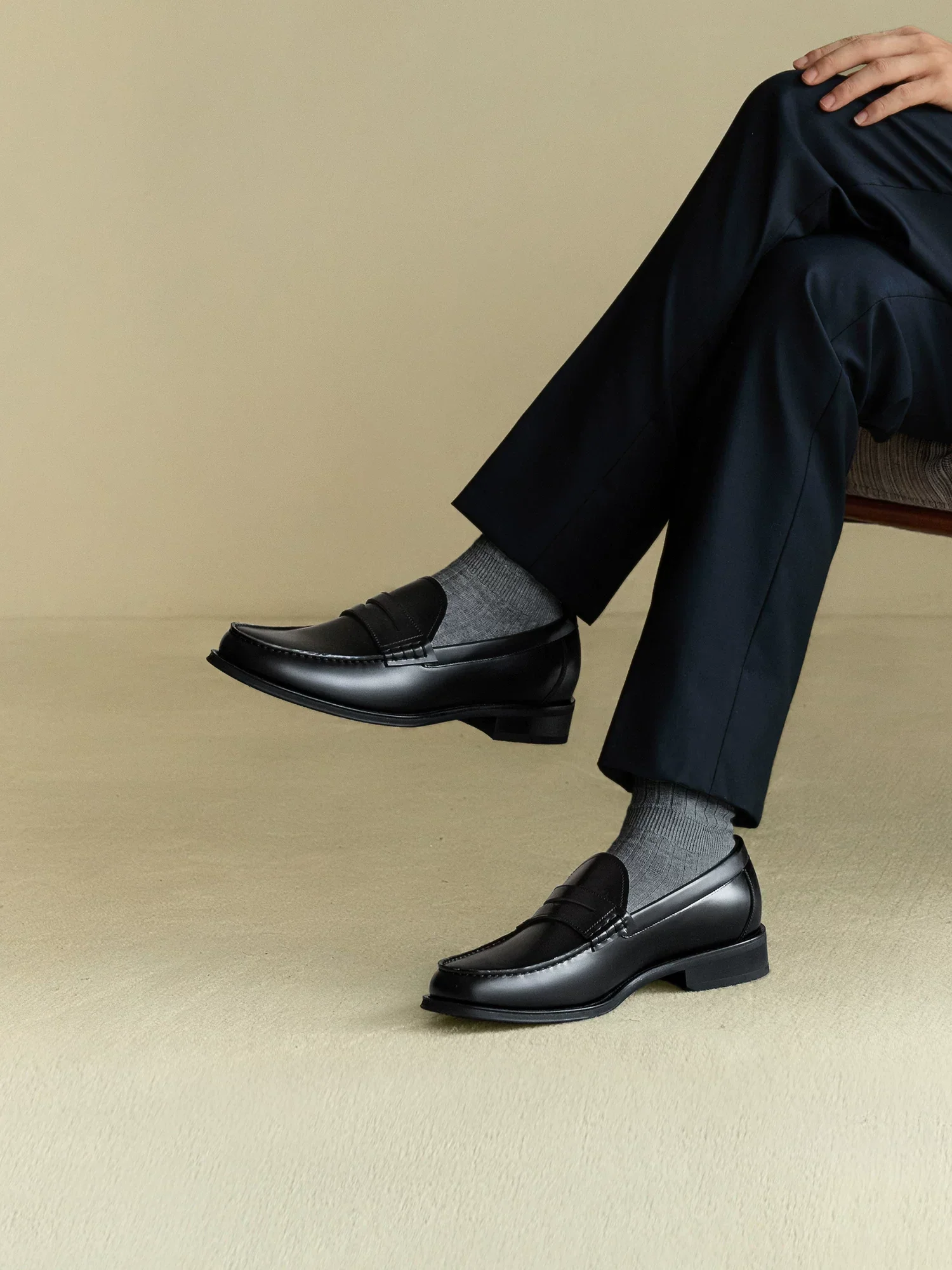 Polished Leather Penny Loafers - Image 3