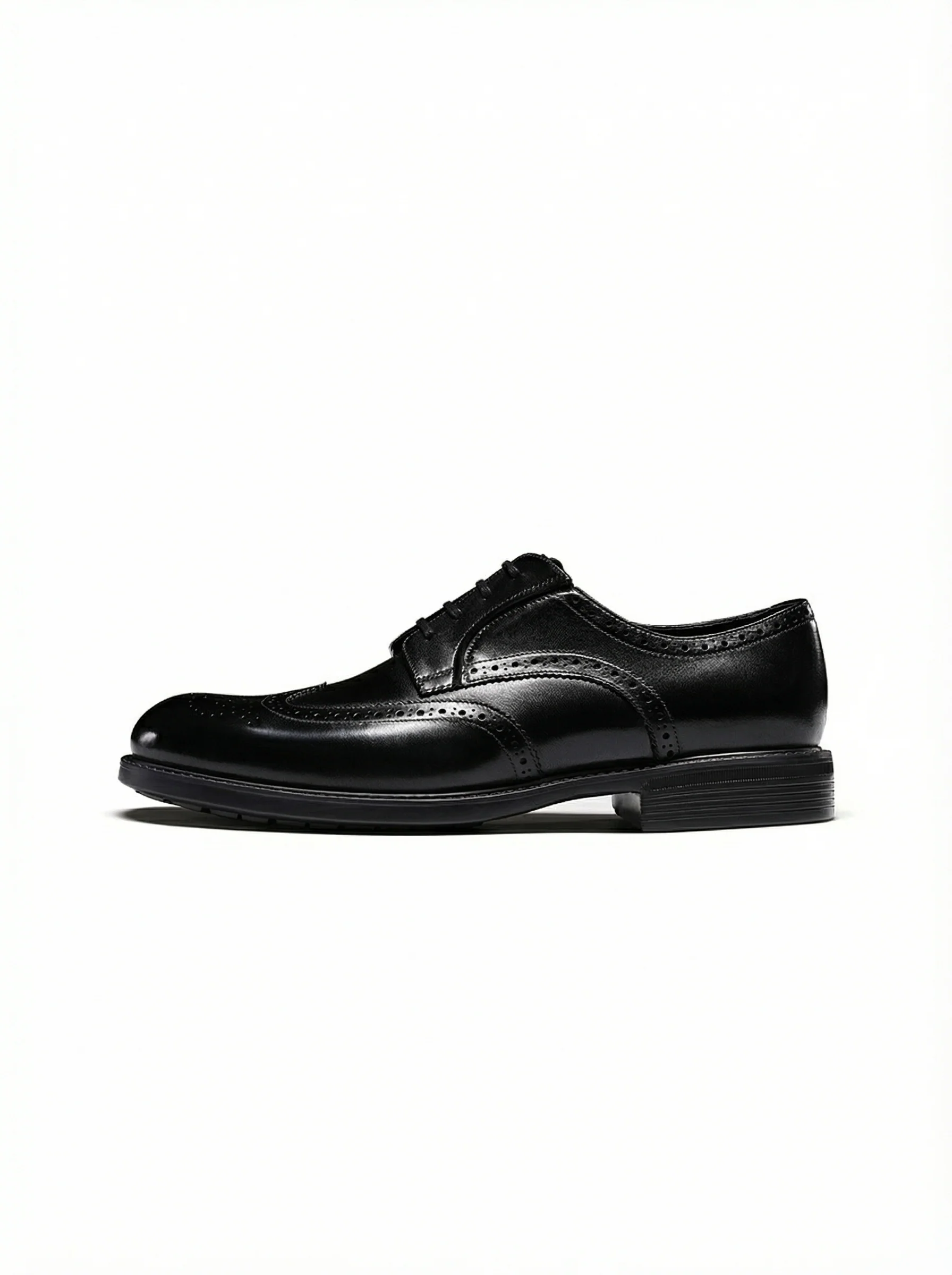 Polished Leather Wingtip Derby