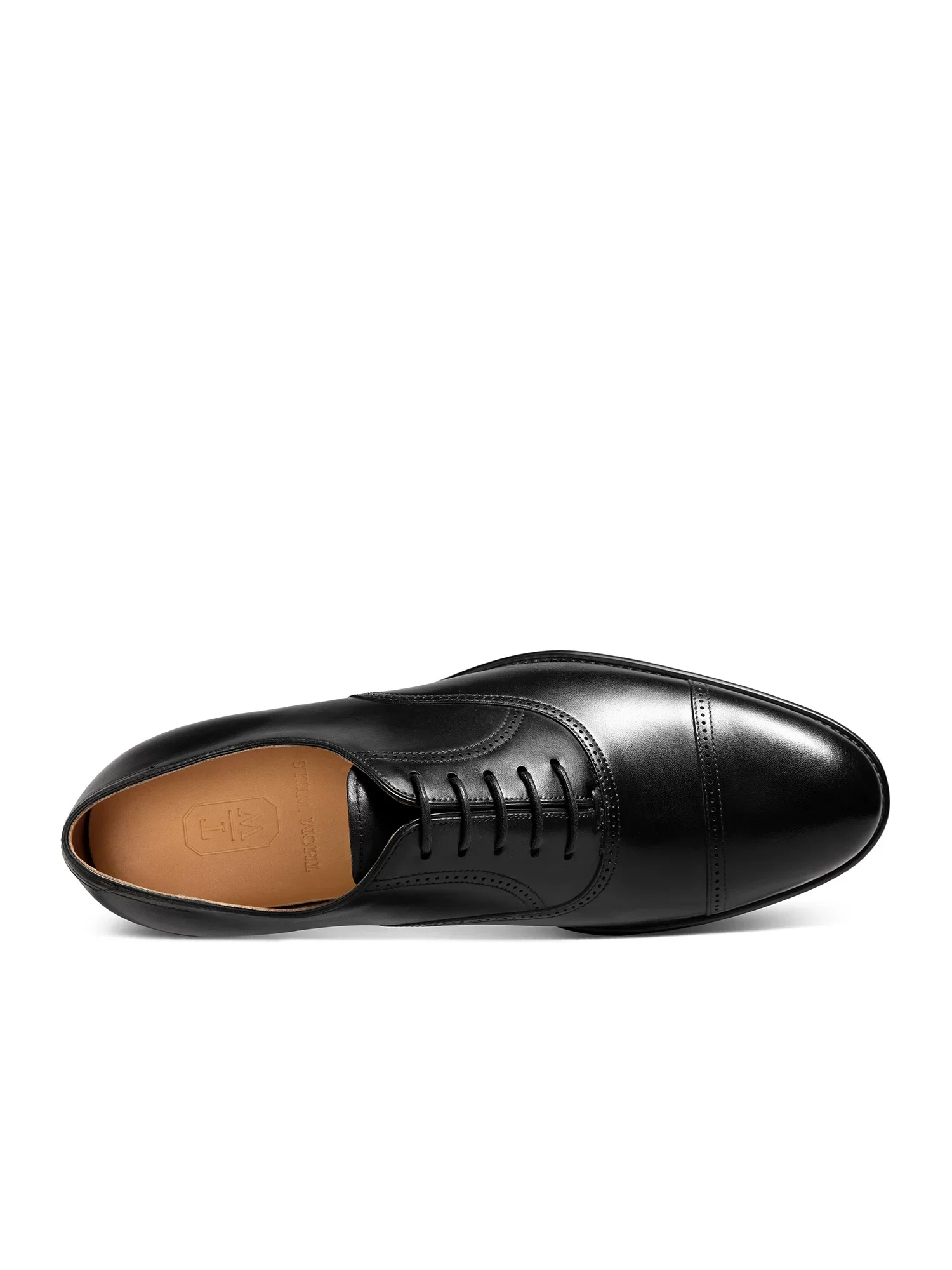 Polished Top-Grain Leather Cap-Toe Oxford - Image 2