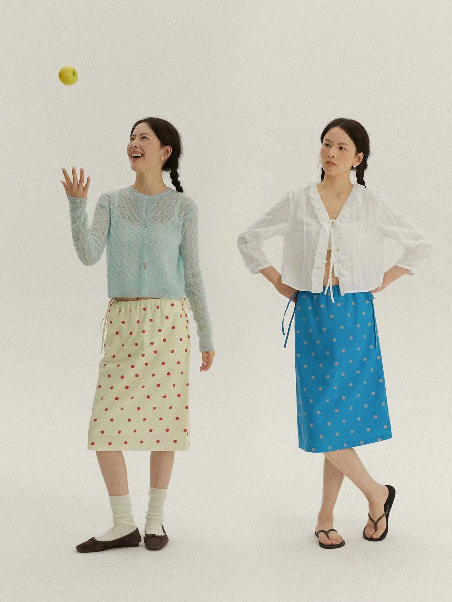 Polka Dot Drawstring Skirt - Image 4