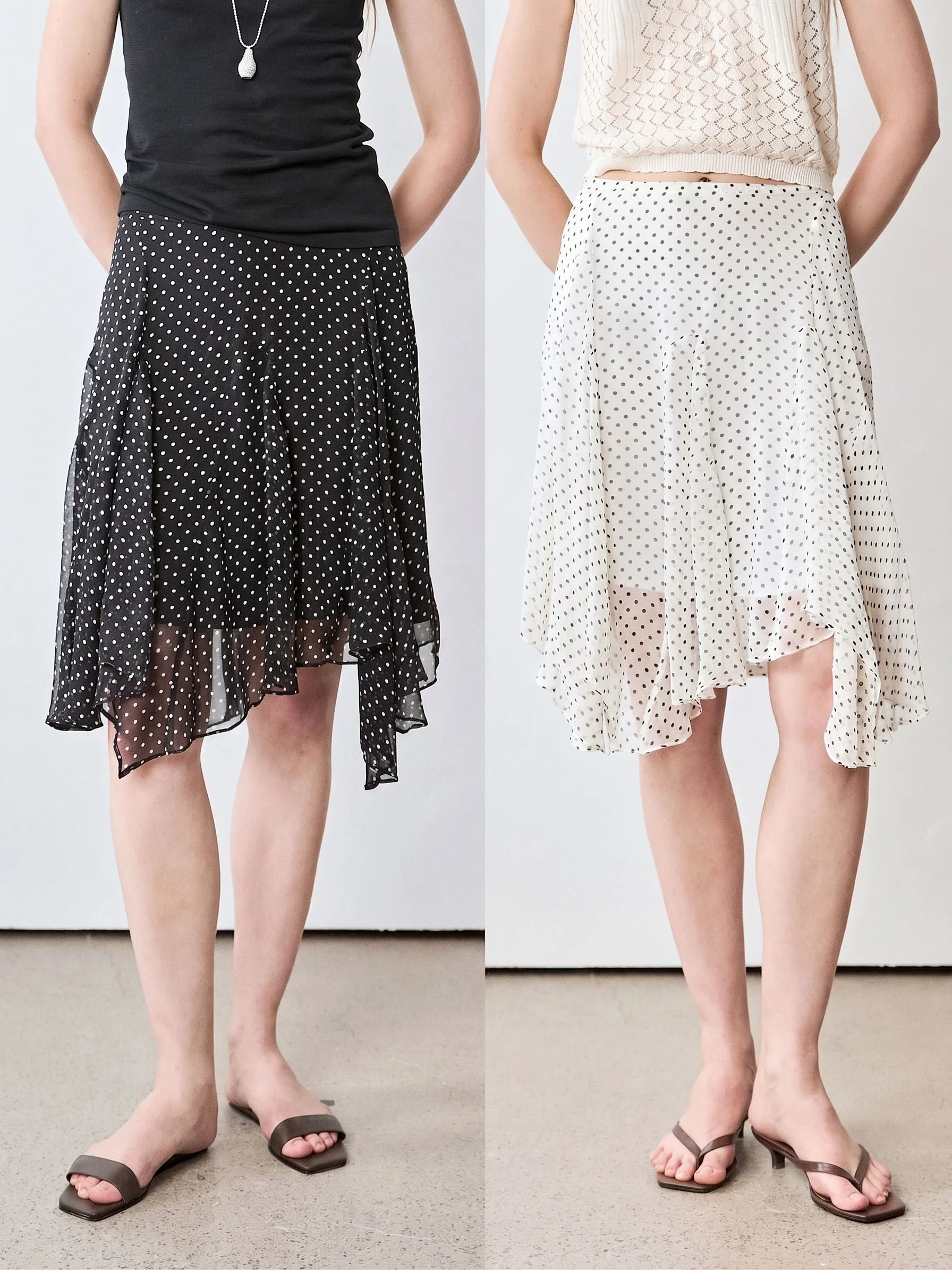 Polka Dot Handkerchief Skirt