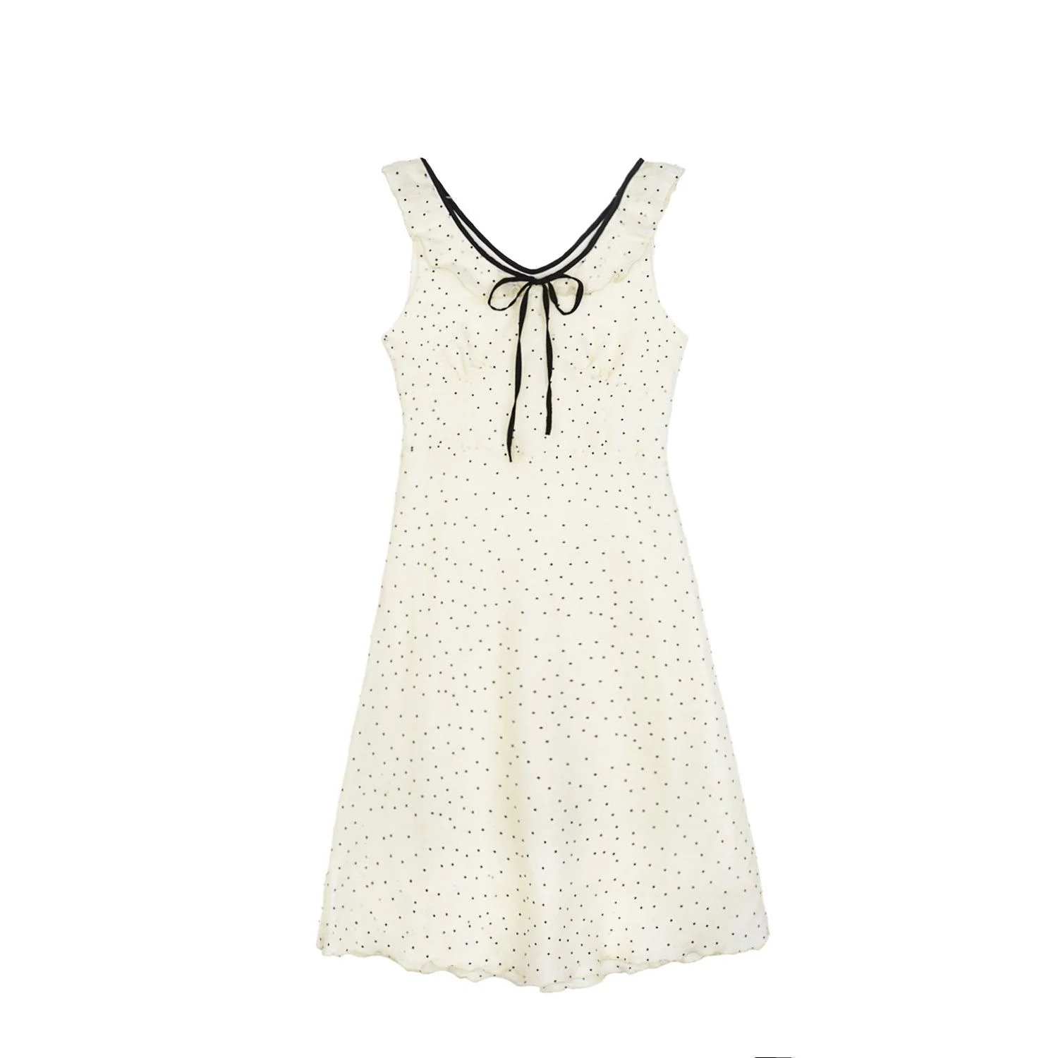 Polka Dot Ribbon Dress - Image 6