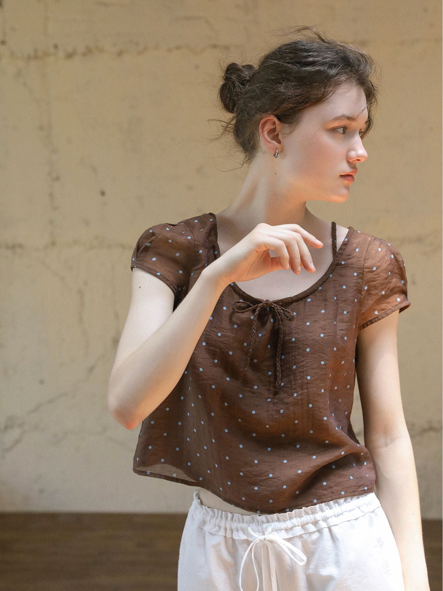 Polka Dot Tie Top