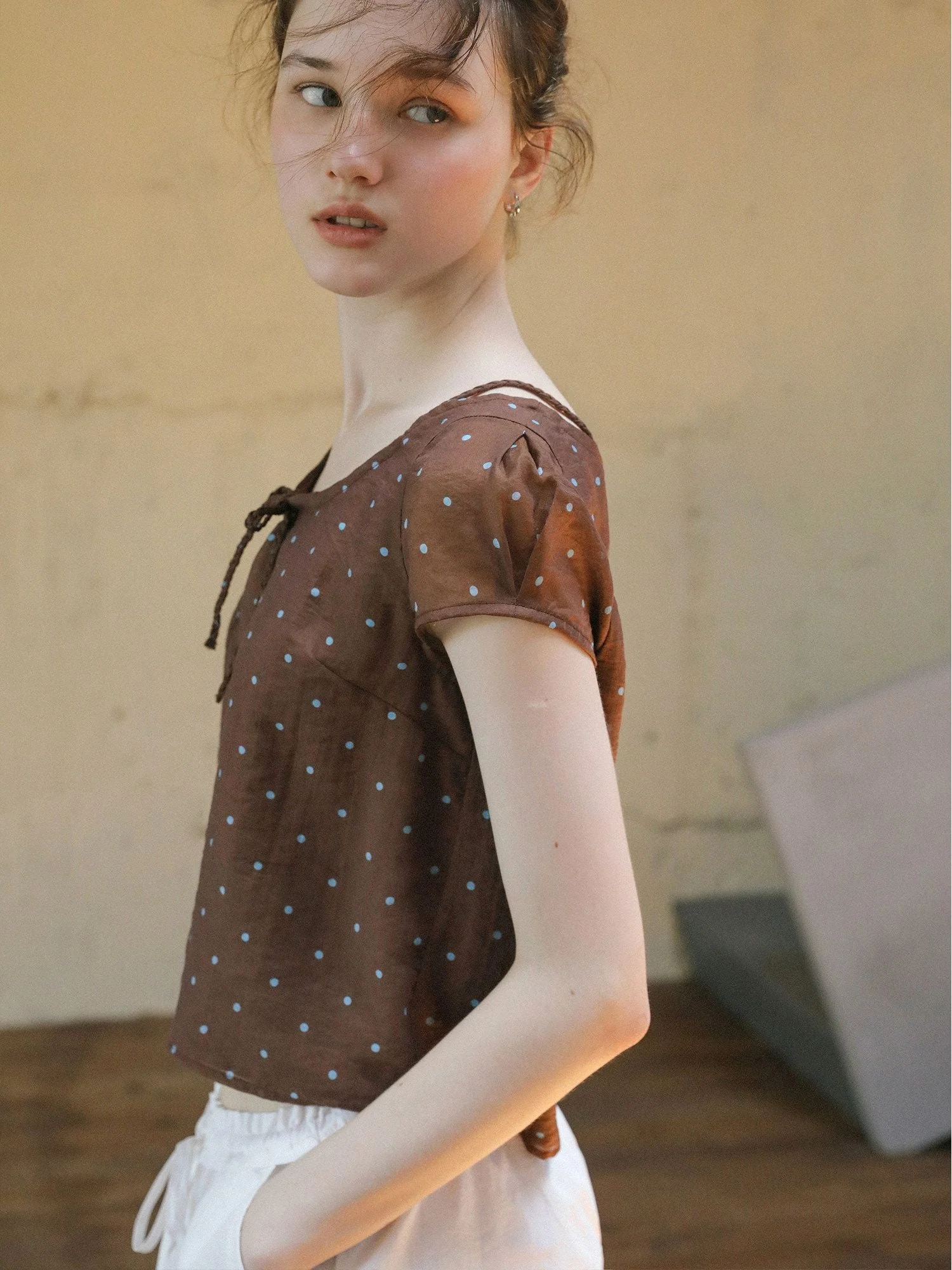 Polka Dot Tie Top - Image 5