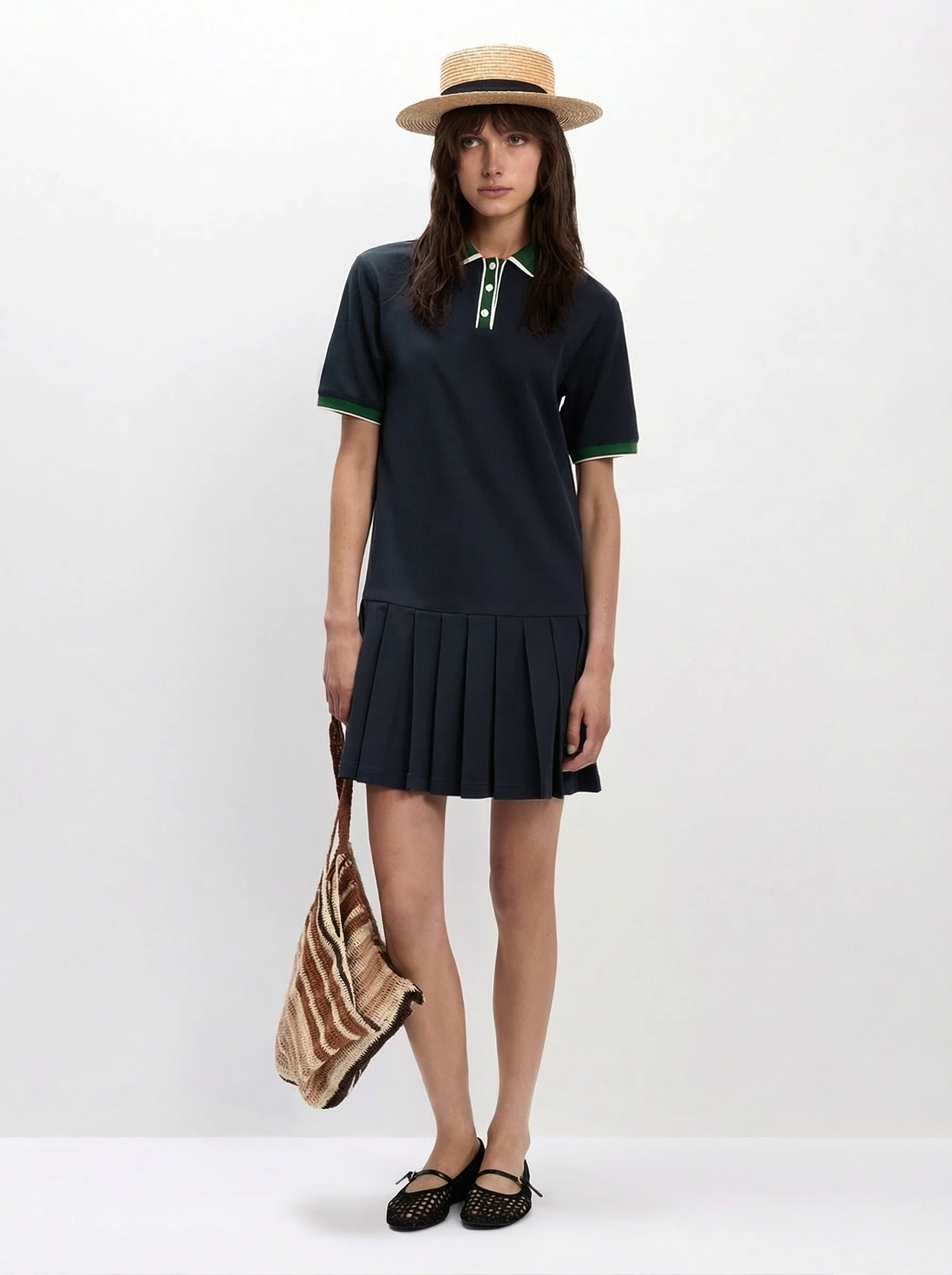 Polo Pleated Dress