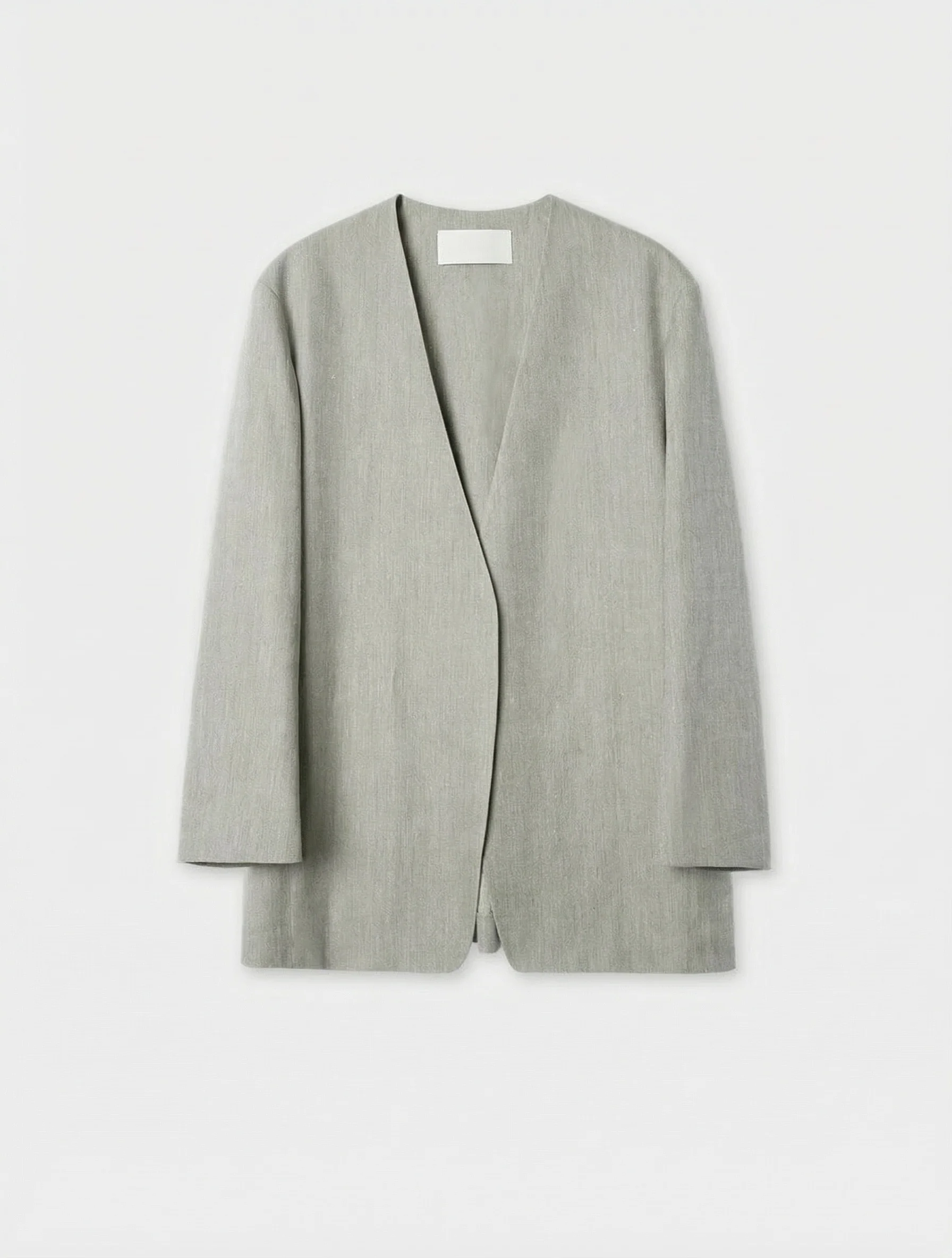 Portuguese Mulberry Silk Collarless Three-Piece Suit - Image 12