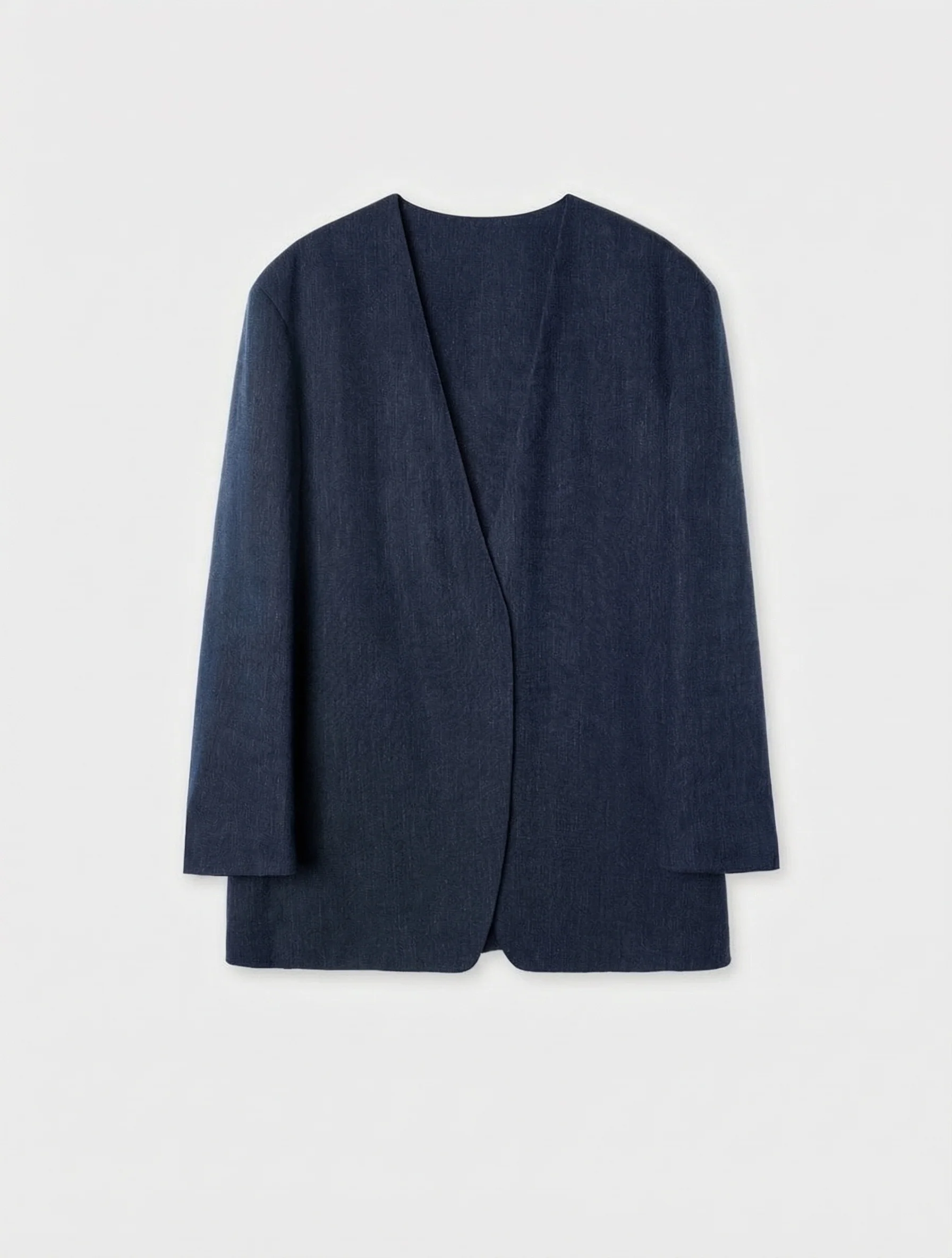 Portuguese Mulberry Silk Collarless Three-Piece Suit - Image 3