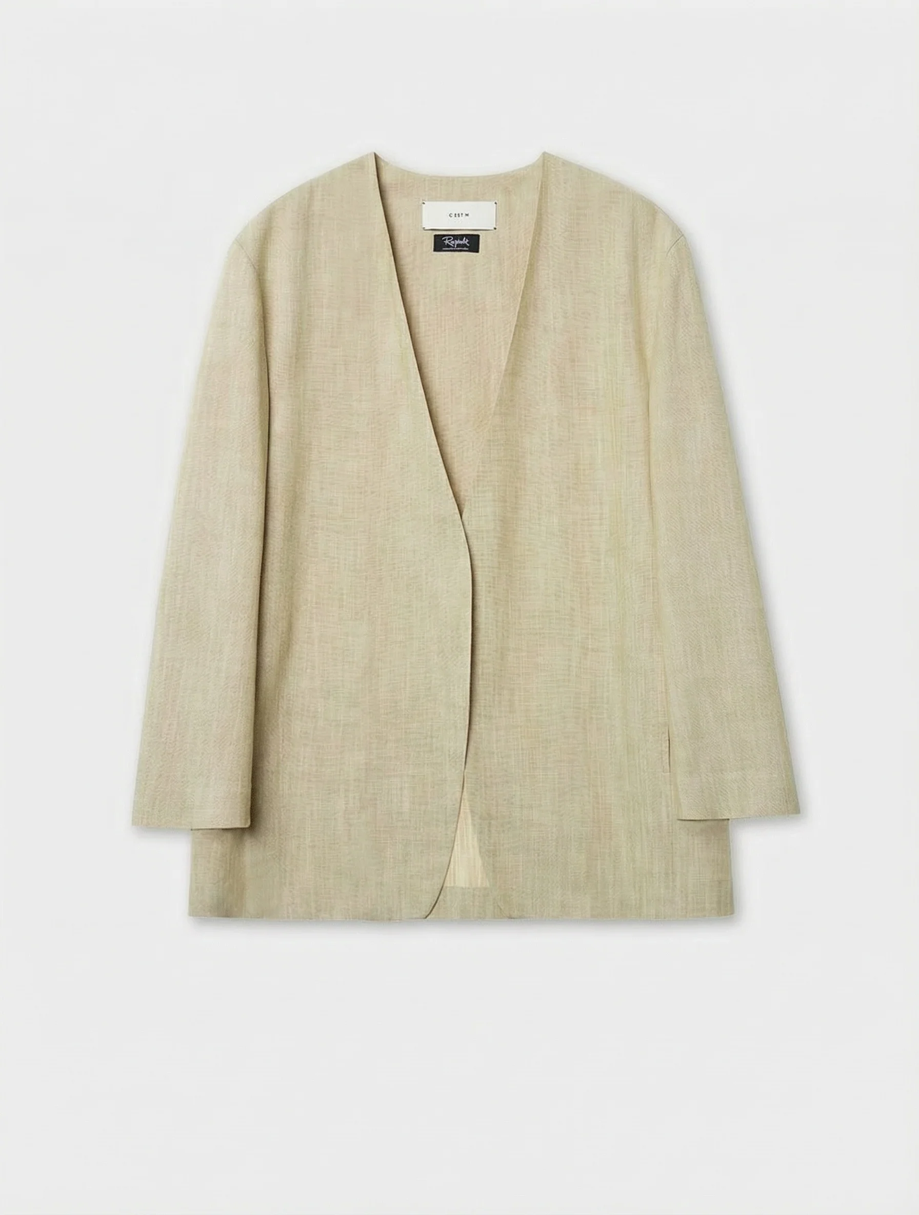 Portuguese Mulberry Silk Collarless Three-Piece Suit - Image 8