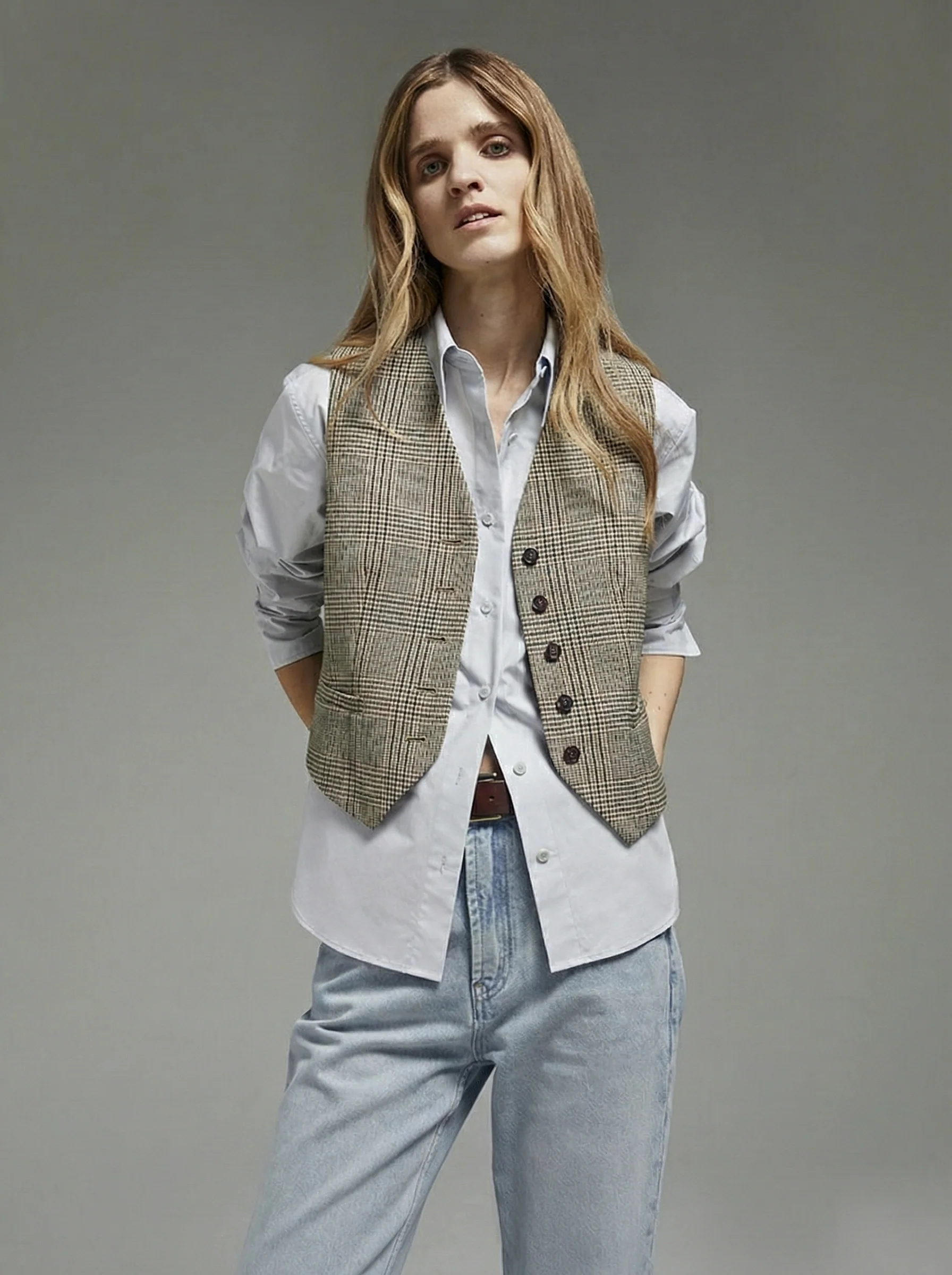 Prince Check Waistcoat - Image 3