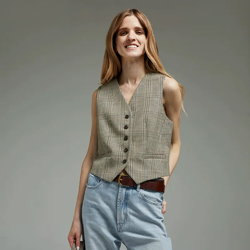 Prince Check Waistcoat - Image 7