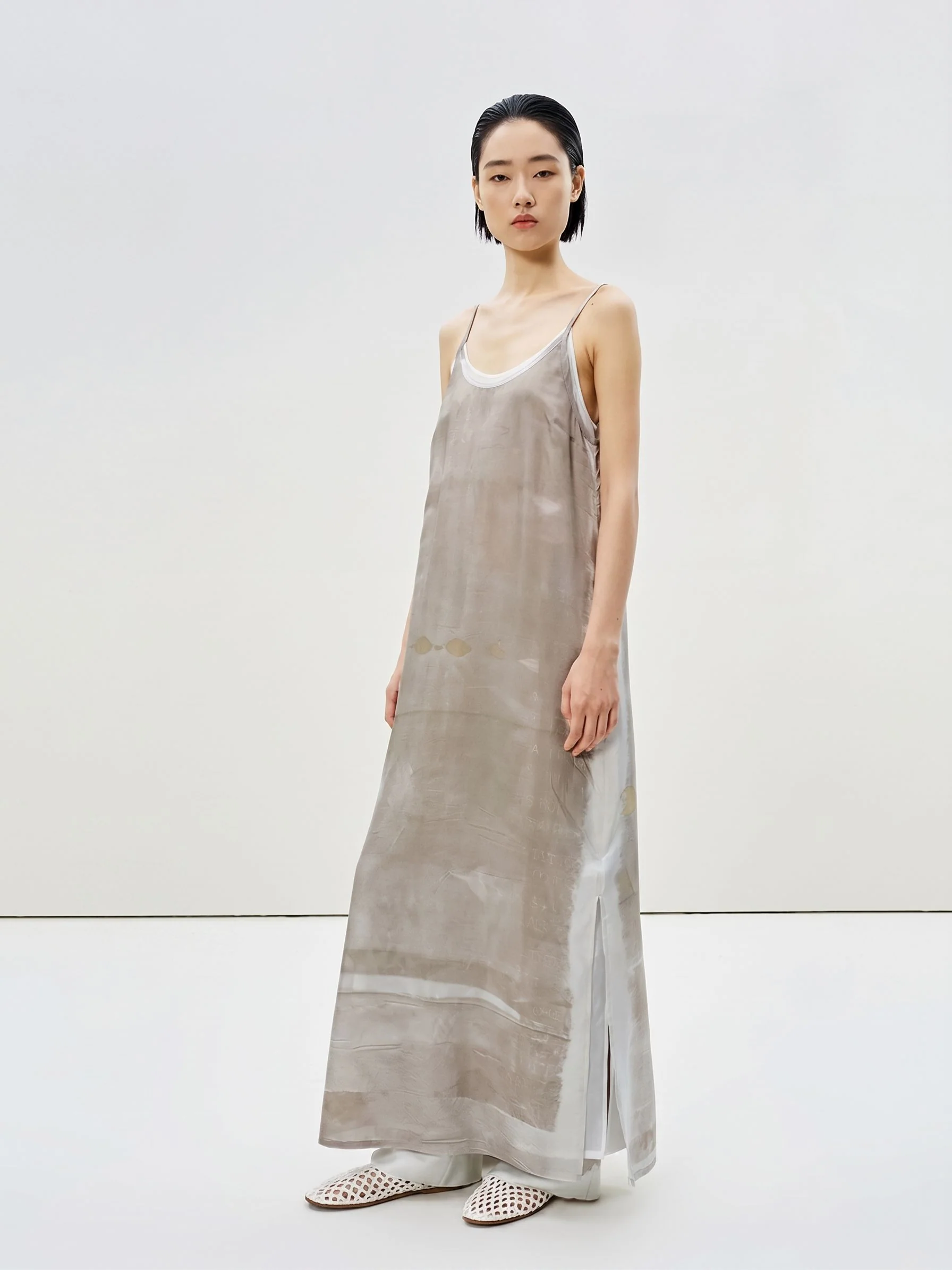 Printed Mulberry Silk Slip Dress