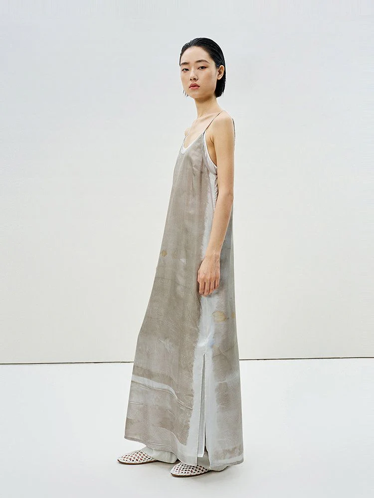 Printed Mulberry Silk Slip Dress - Image 2