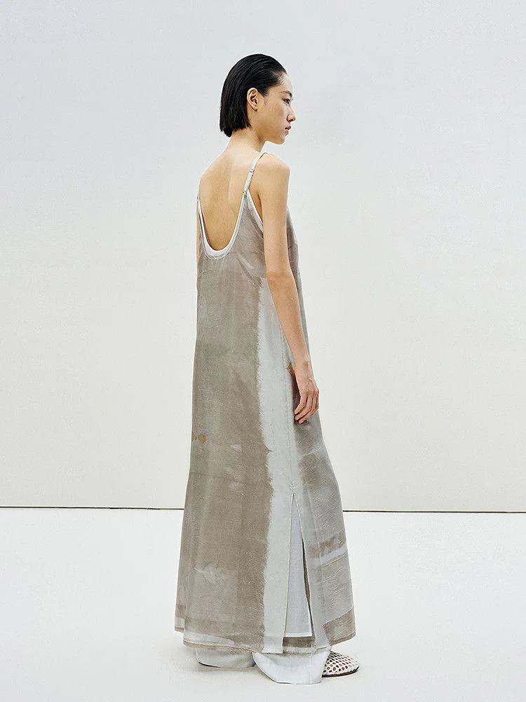 Printed Mulberry Silk Slip Dress - Image 3