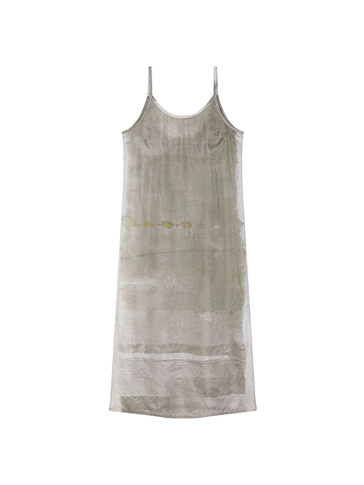 Printed Mulberry Silk Slip Dress - Image 5