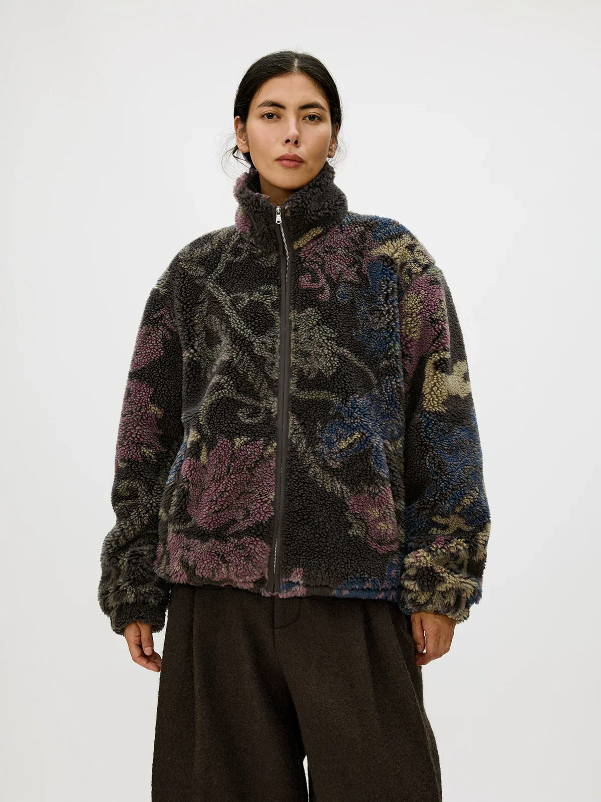 Printed Sherpa Jacket