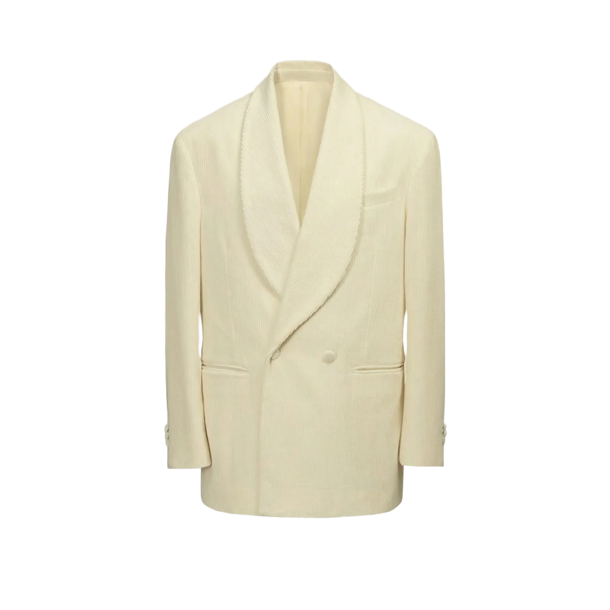 Pure Cotton Corduroy Double-Breasted Shawl-Collar Suit - Image 8
