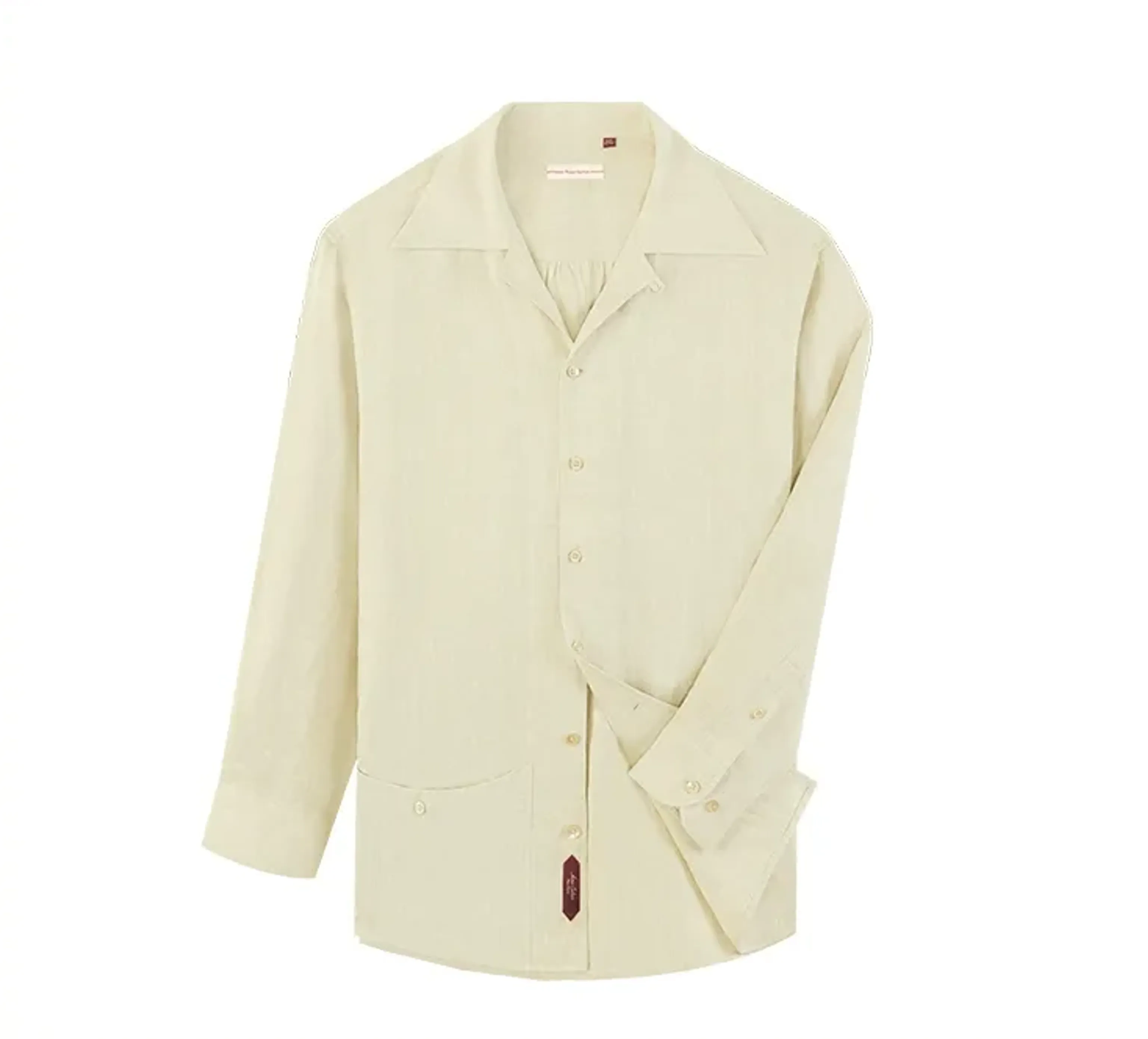 Pure Linen Cuban Collar Shirt - Image 5