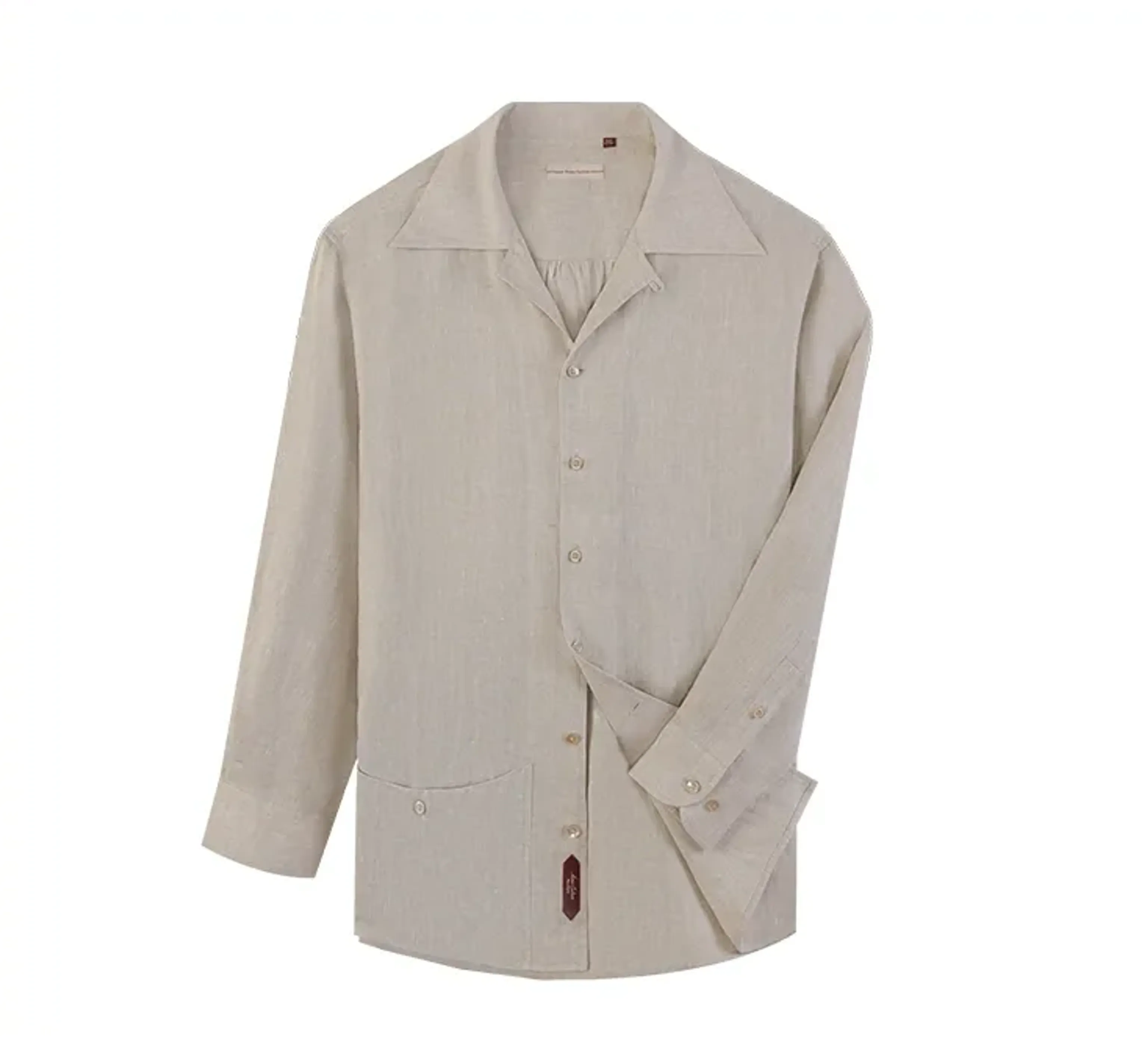 Pure Linen Cuban Collar Shirt - Image 9