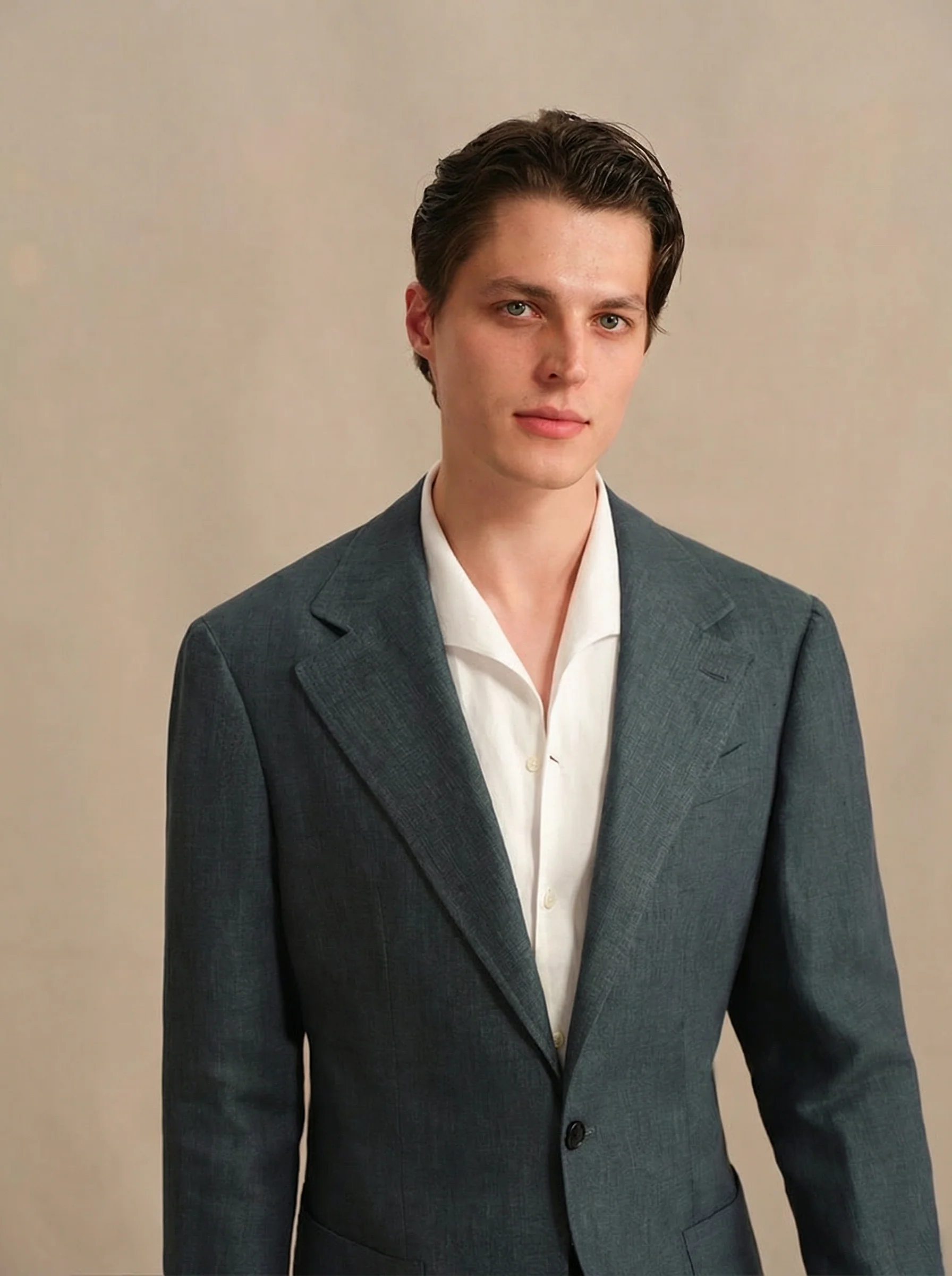 Pure Linen Single-Breasted Blazer - Image 4