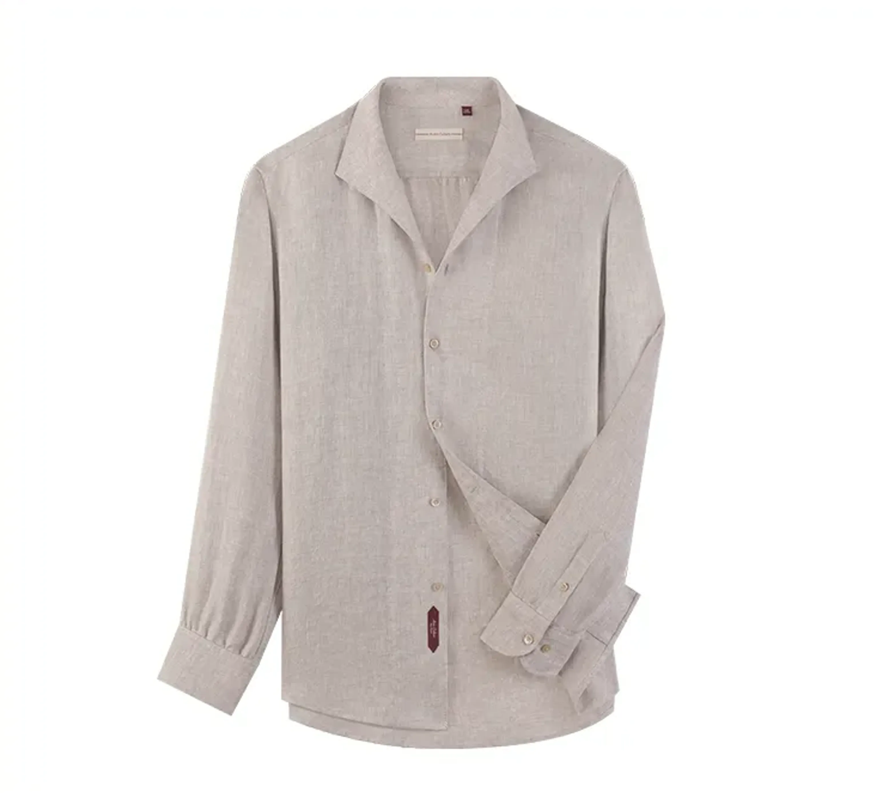 Pure Linen Square-Collar Shirt - Image 6