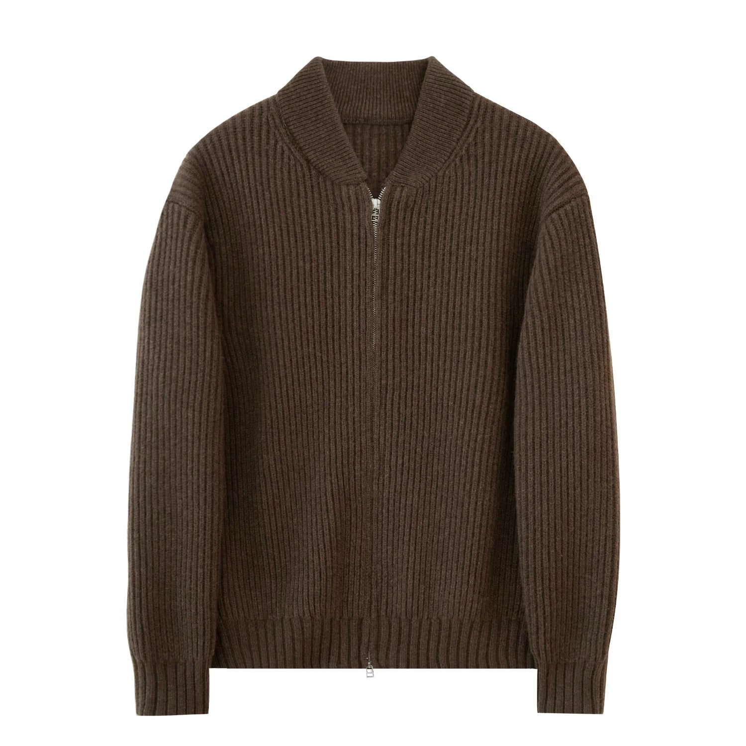 Pure Wool Ribbed Zip Cardigan - Image 6
