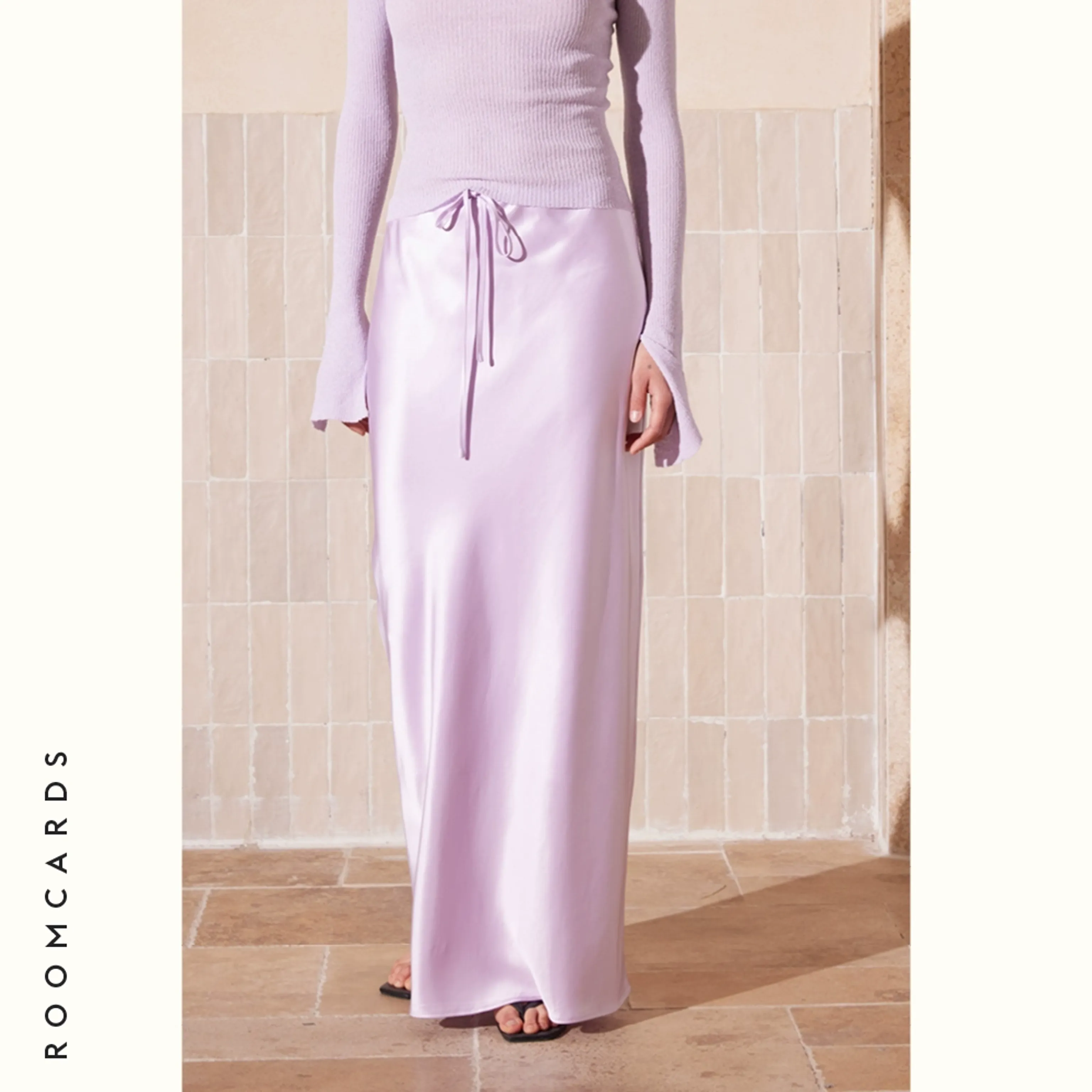 Purple Acetate Drawstring Skirt - Image 6